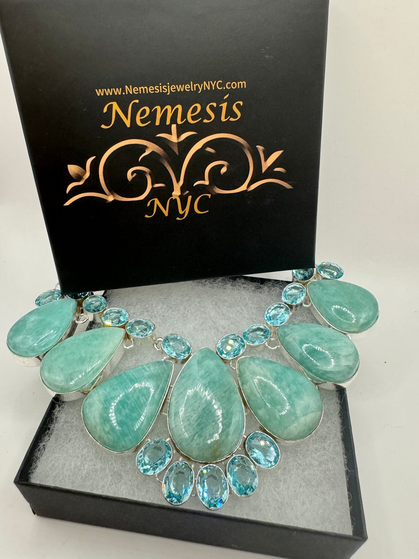 Vintage Blue Larimar Necklace Choker