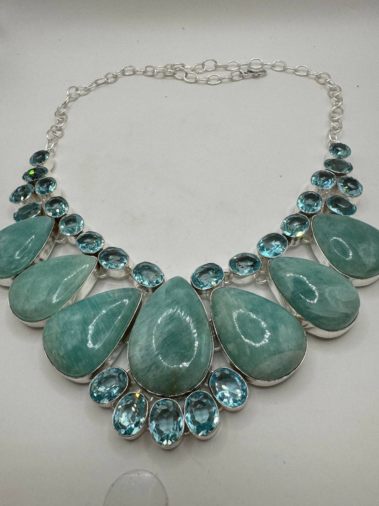 Vintage Blue Larimar Necklace Choker