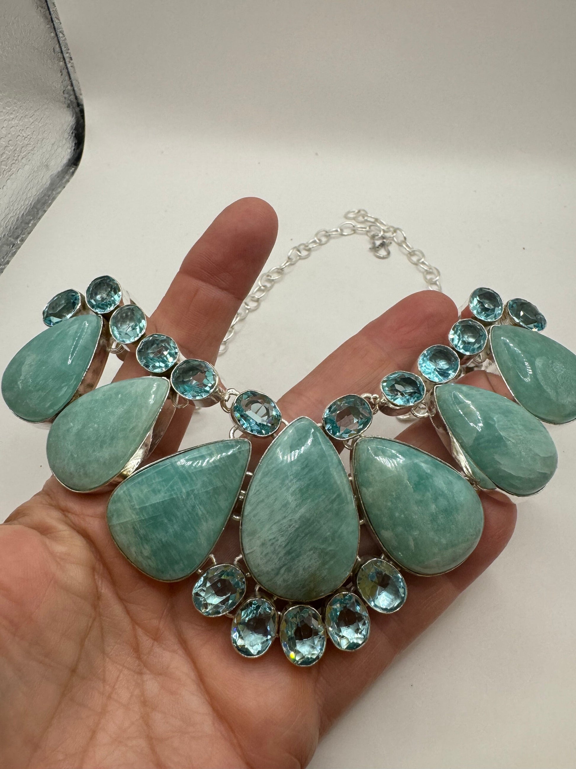 Vintage Blue Larimar Necklace Choker