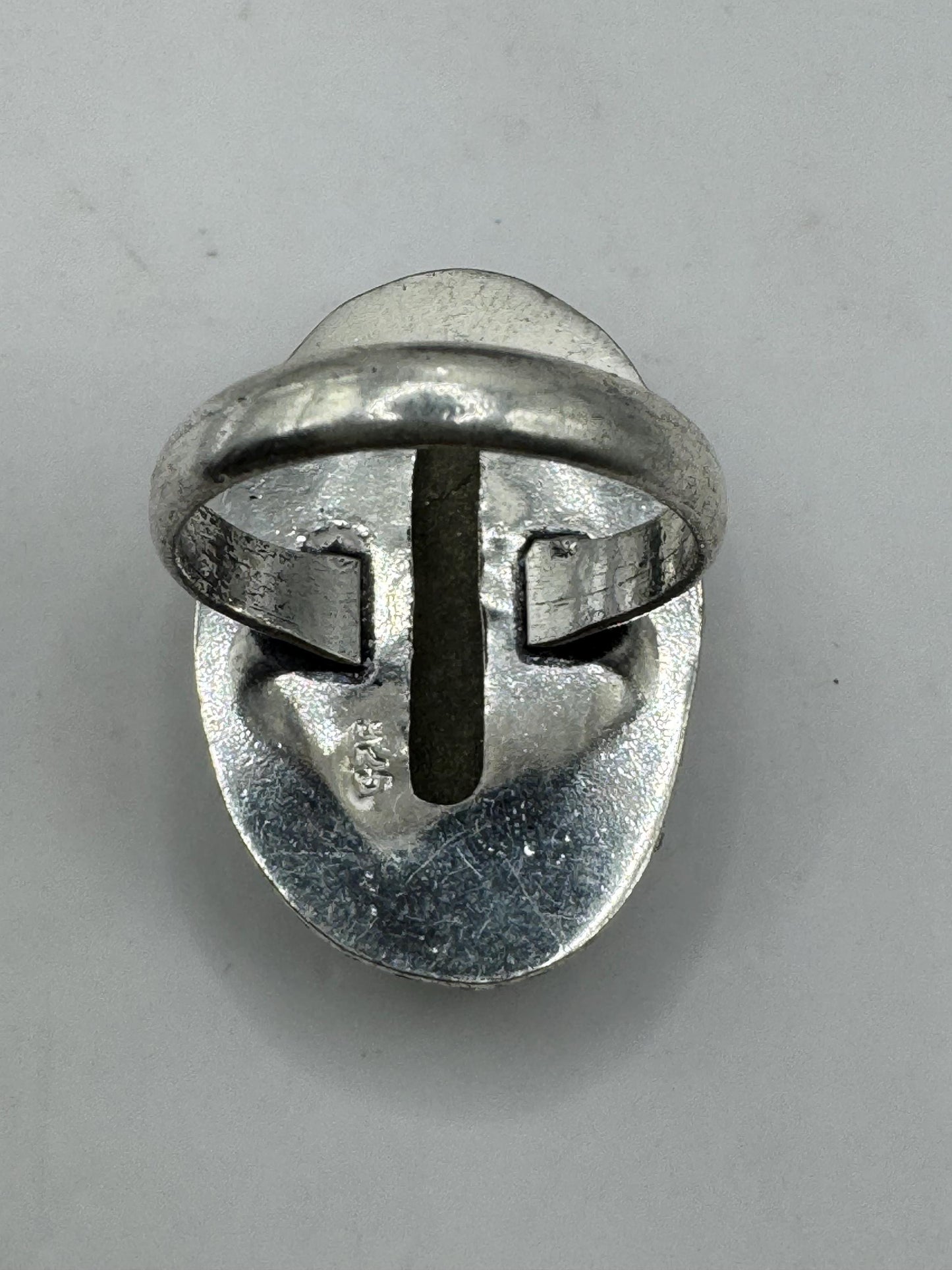 Vintage Gold Pyrite Silver Cocktail Ring Size 8