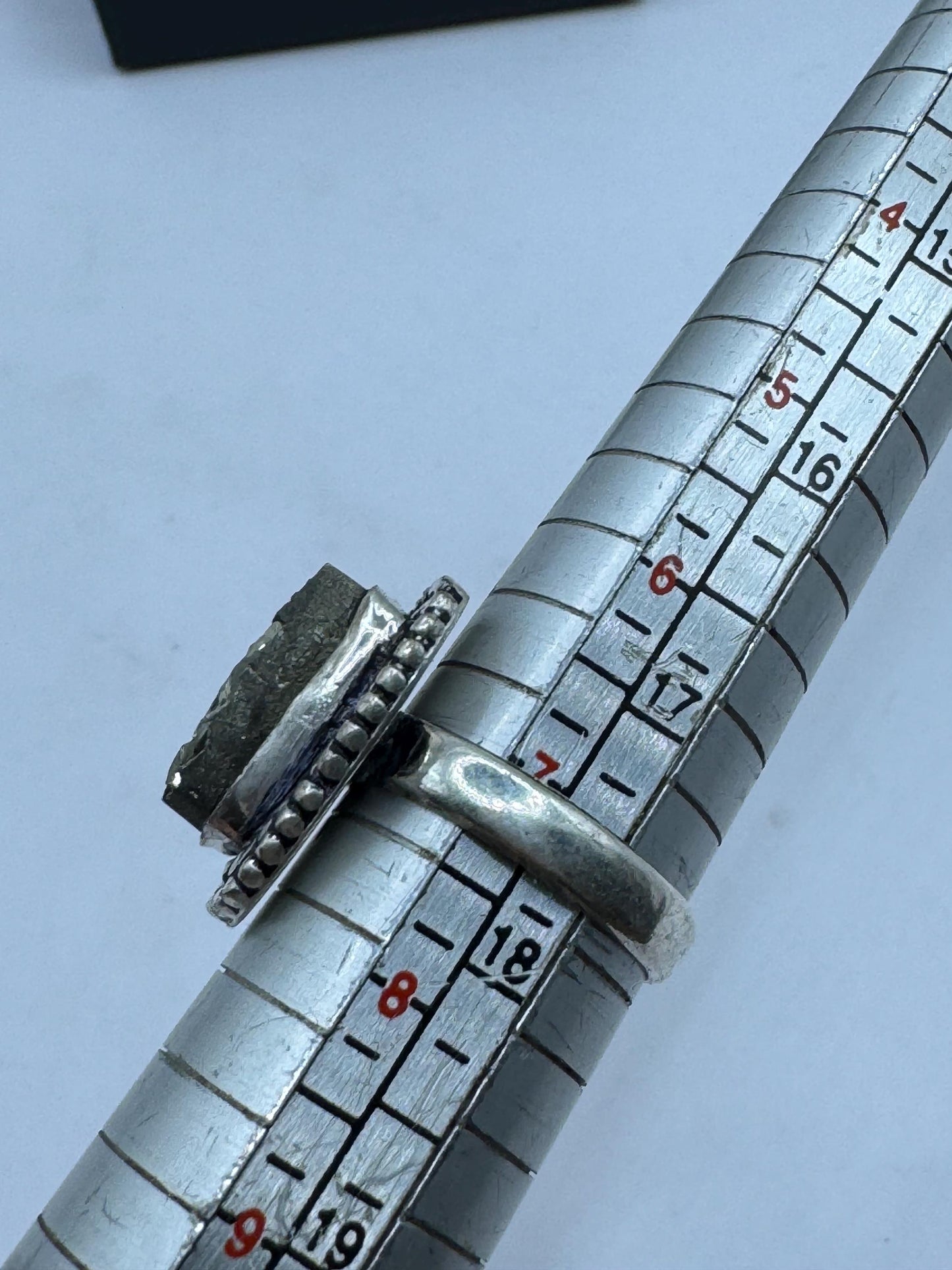 Vintage Gold Pyrite Silver Cocktail Ring Size 6