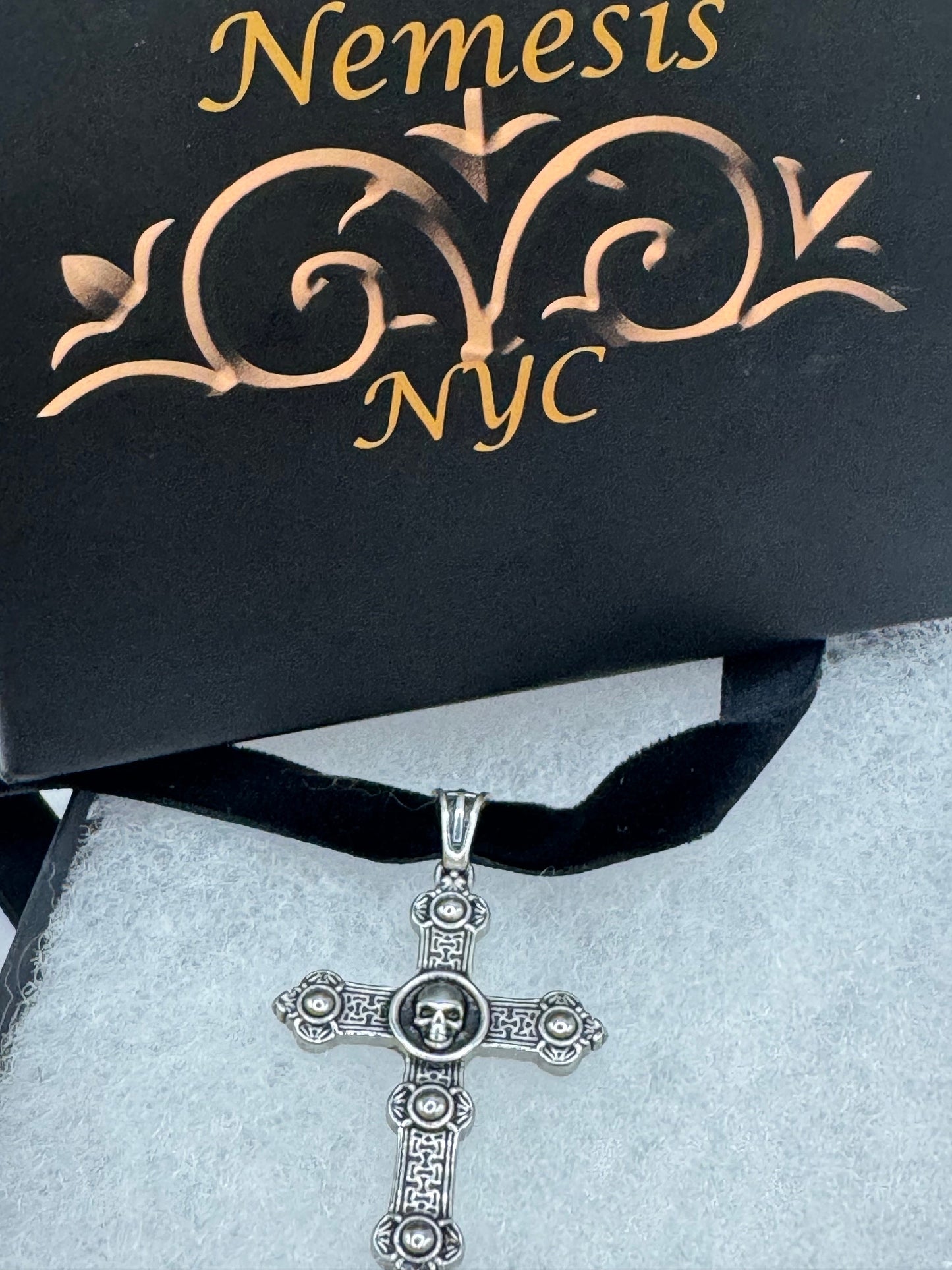 Vintage Celtic Golden Stainless Steel Cross Pendant Necklace