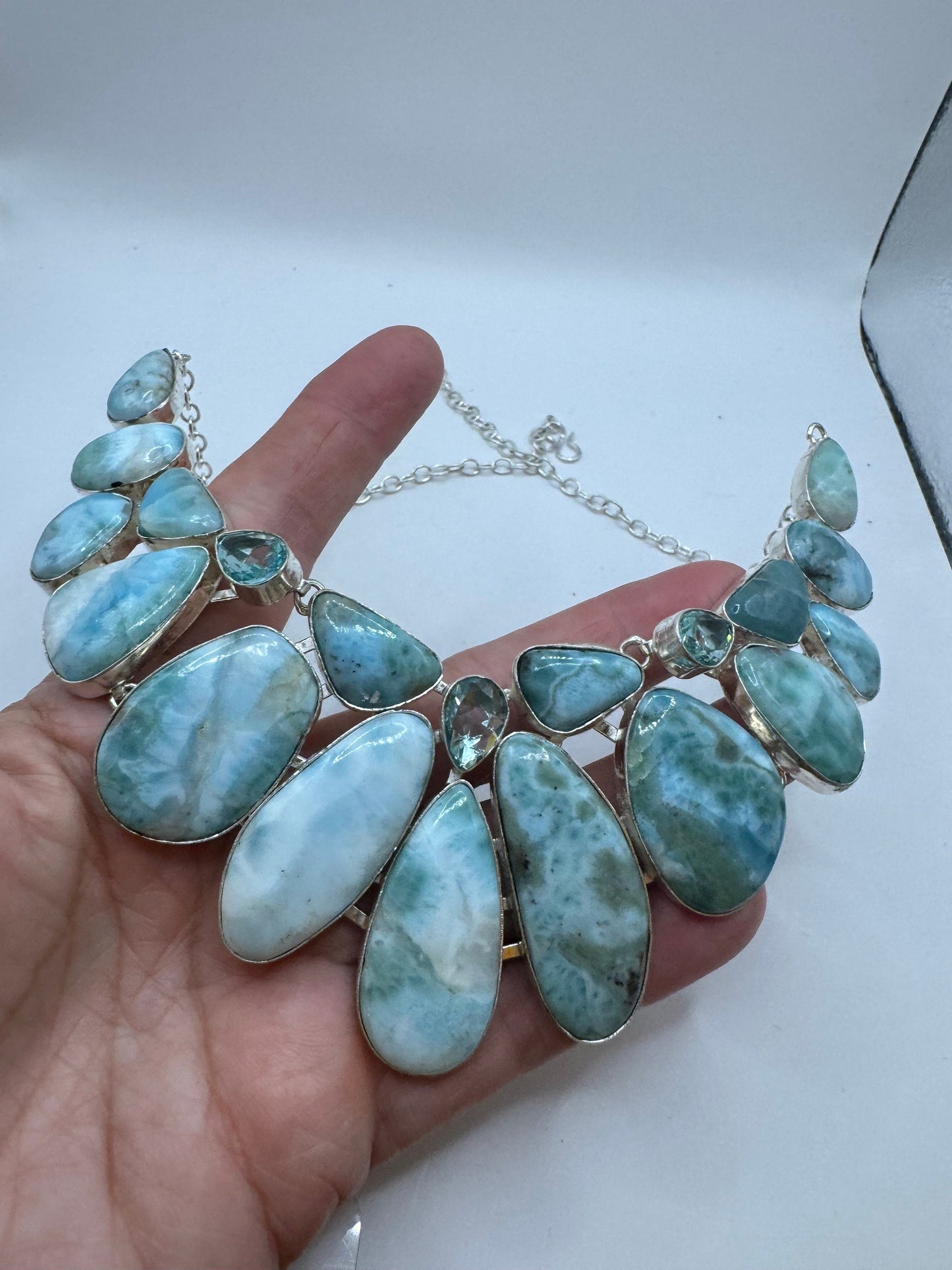 Vintage Blue Larimar Necklace Choker