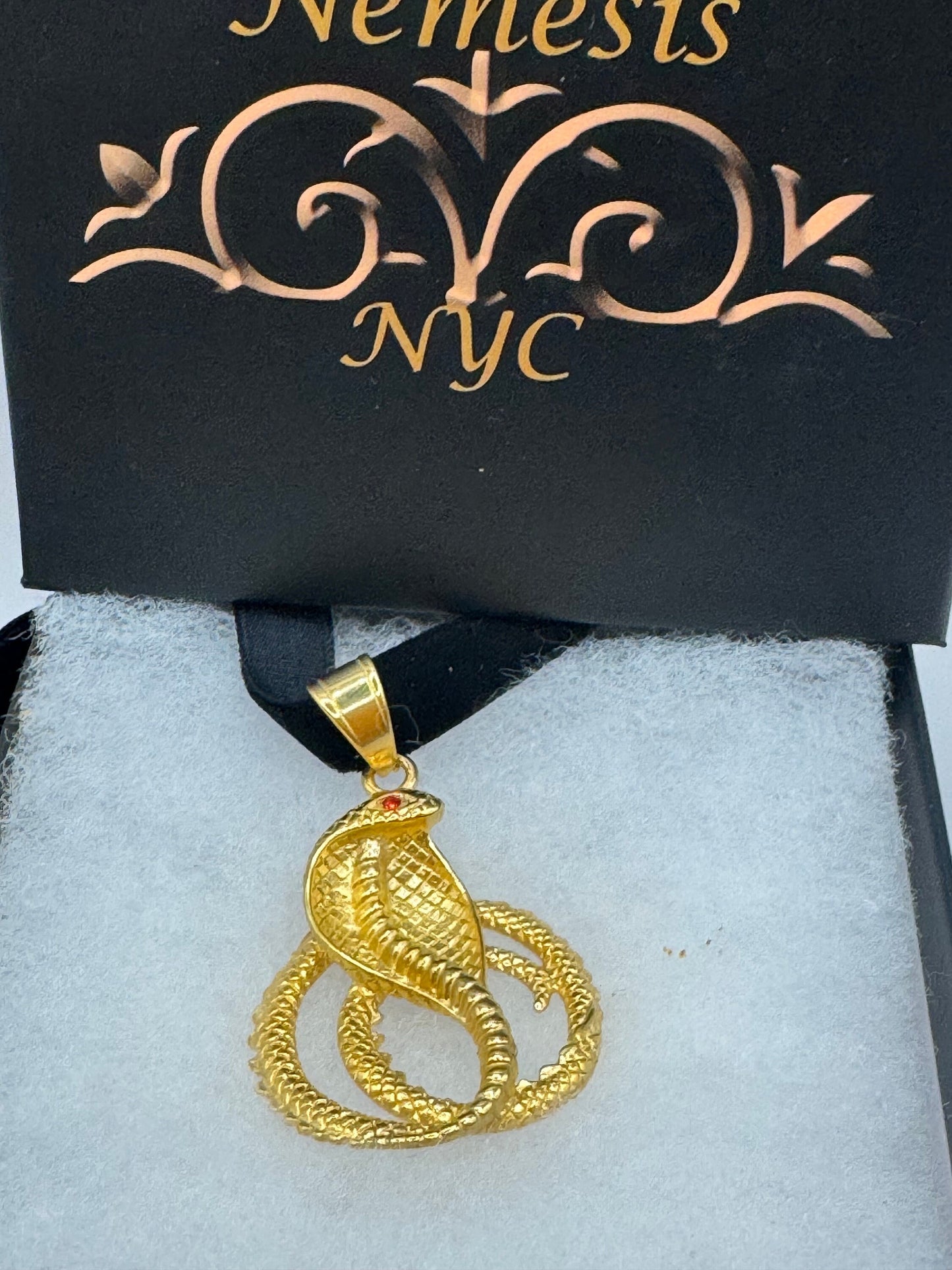 vintage Golden stainless steel Cobra Snake Choker Necklace