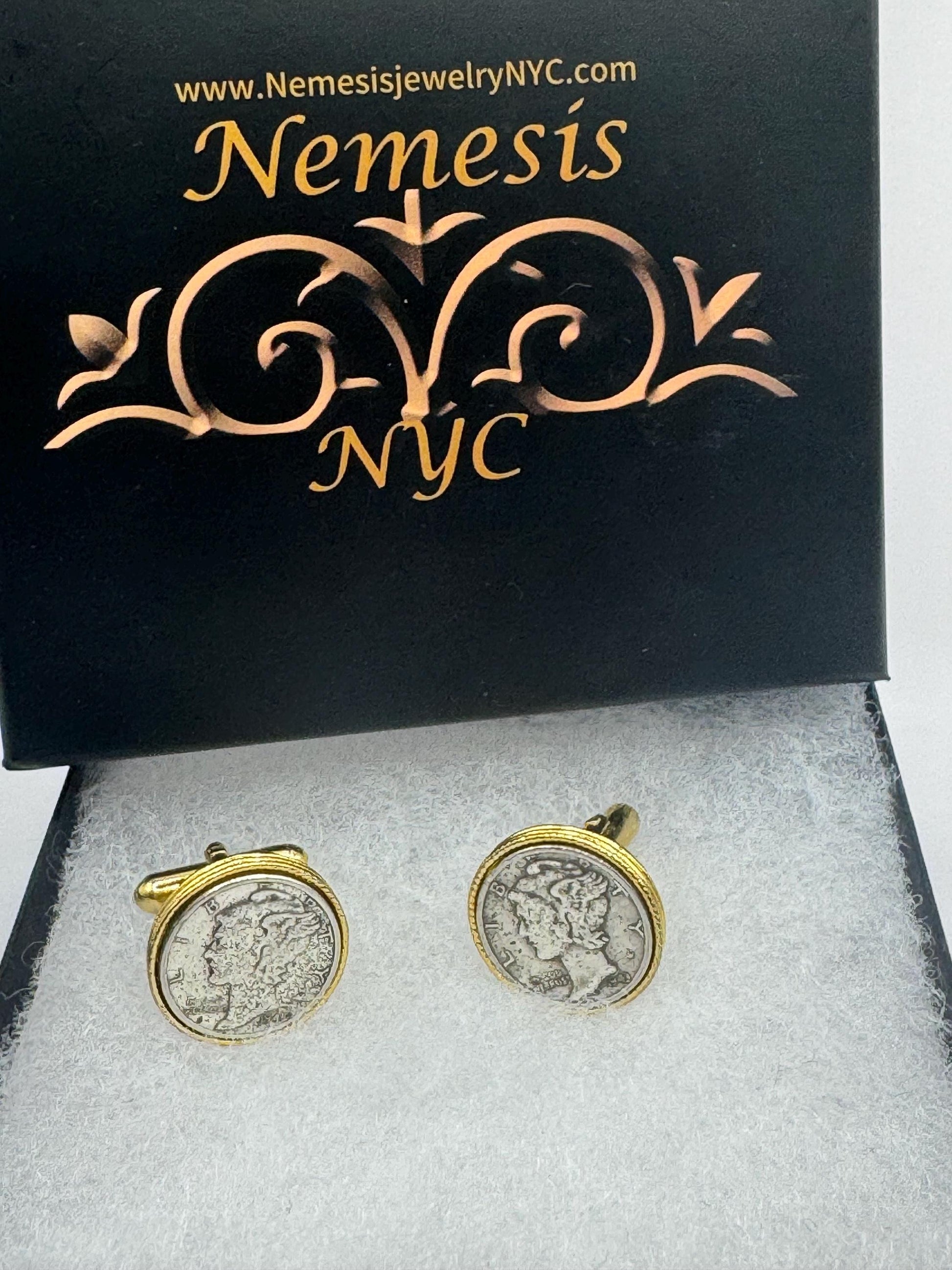 Vintage Liberty Dime Coin Cuff Links