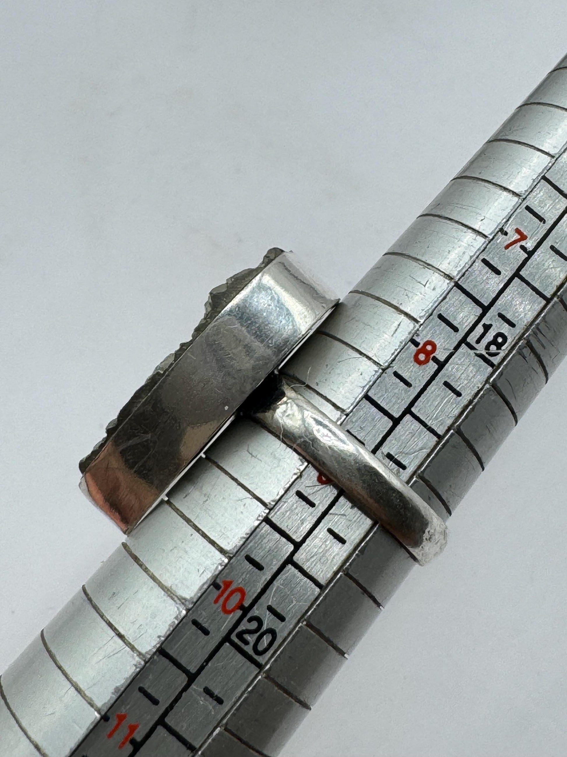 Vintage Gold Pyrite Silver Cocktail Ring Size 9