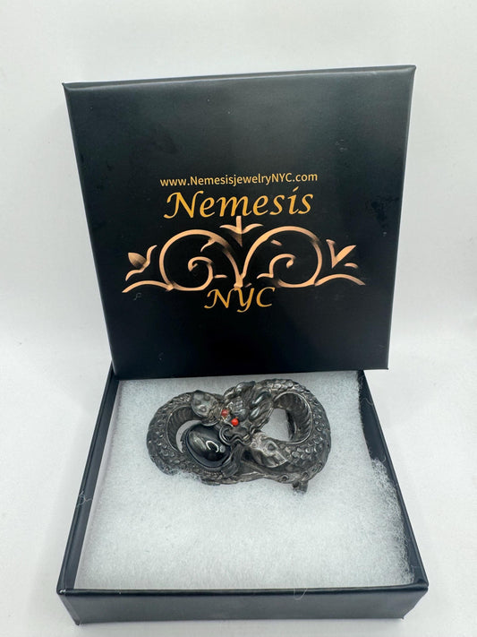 Vintage Southwestern Arrowhead Turquoise with Red Belt Buckle