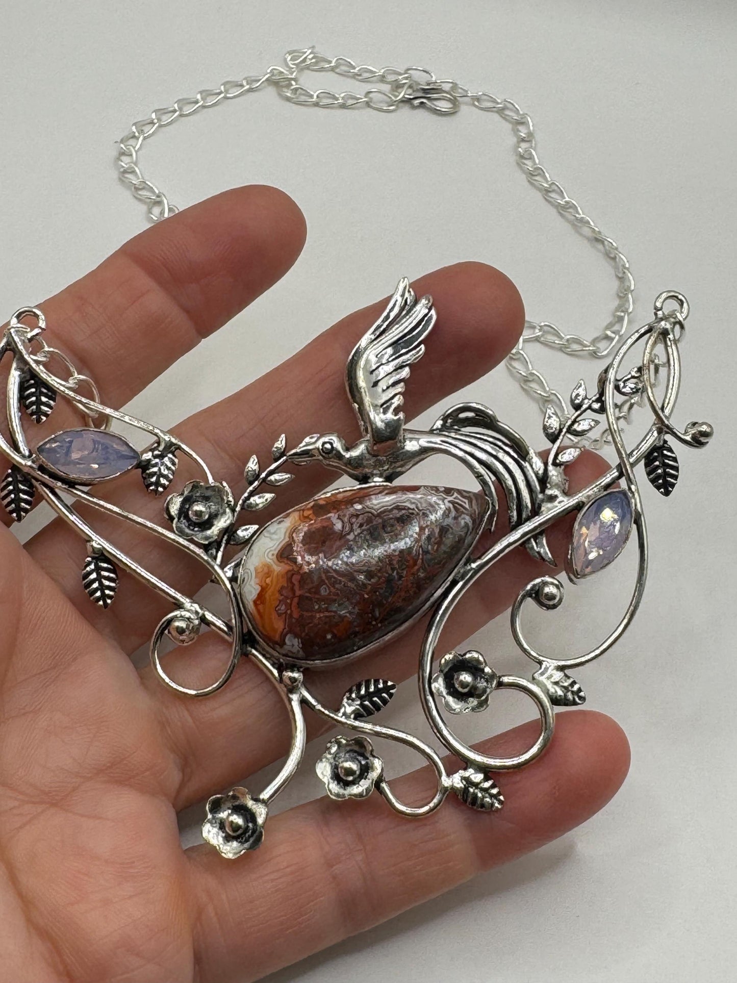 Vintage Silver Genuine Ruby Zoisite Choker Black Velvet Necklace.