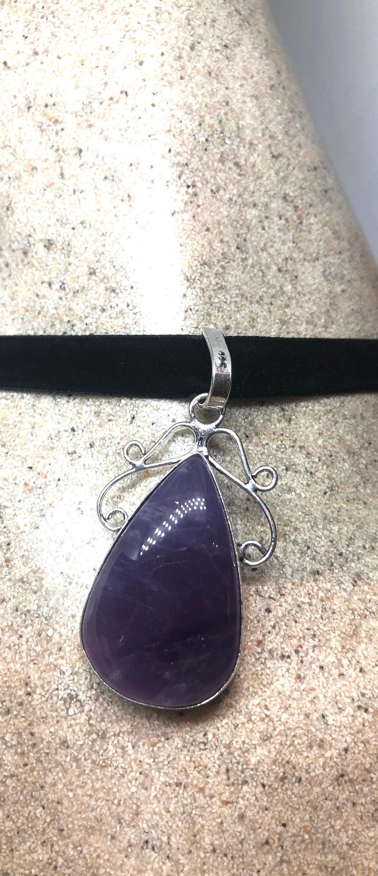 Vintage Purple Amethyst Choker Necklace