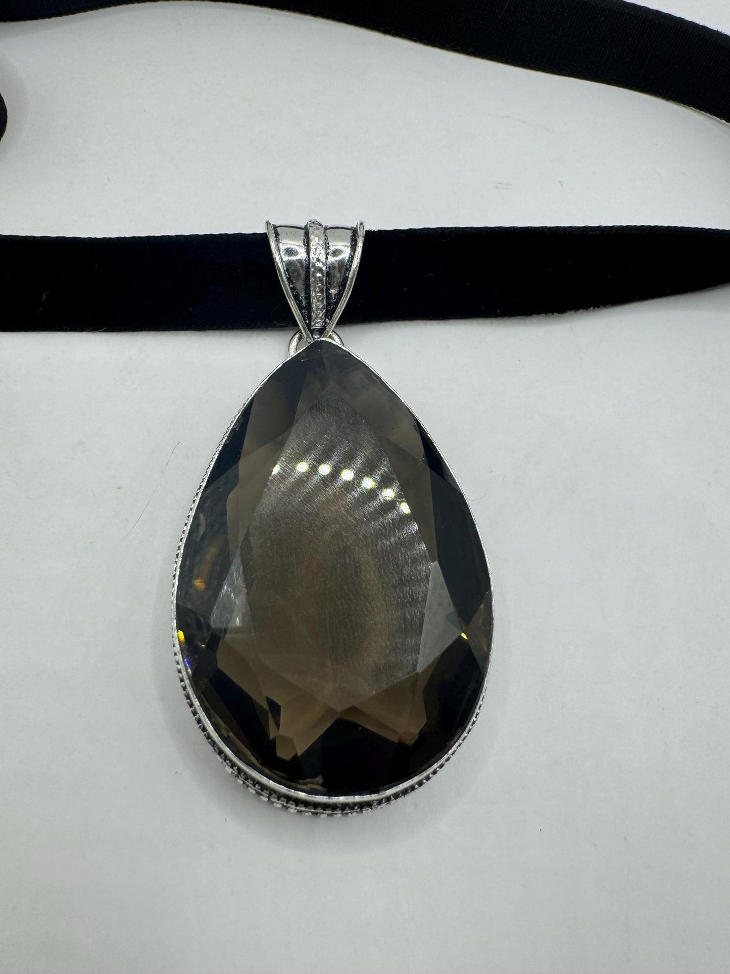 Vintage Smoky Topaz Necklace Choker