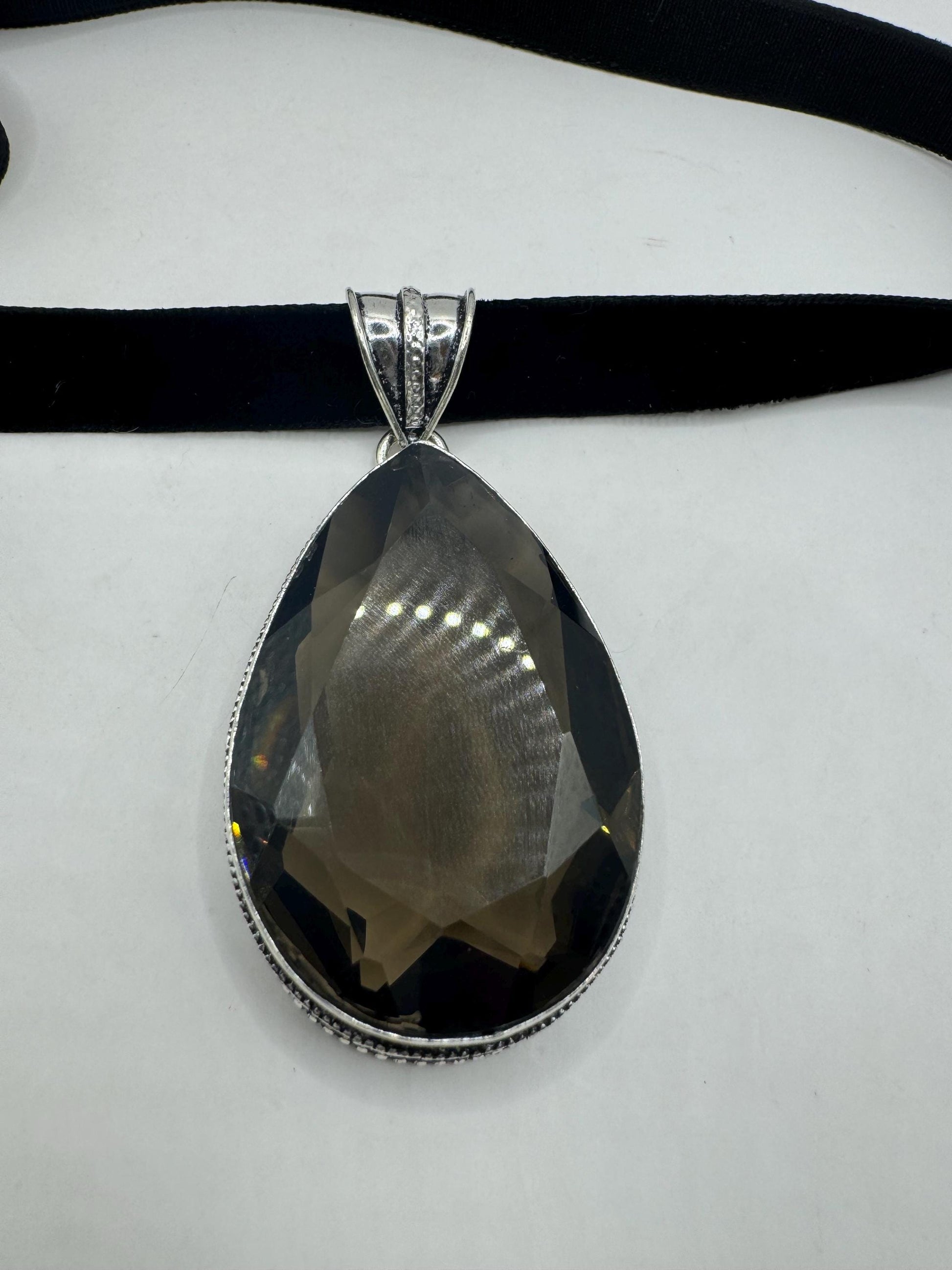 Vintage Smoky Topaz Necklace Choker