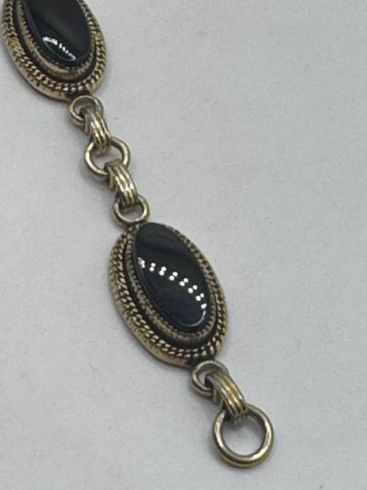 Vintage black Onyx Bracelet Gold filled