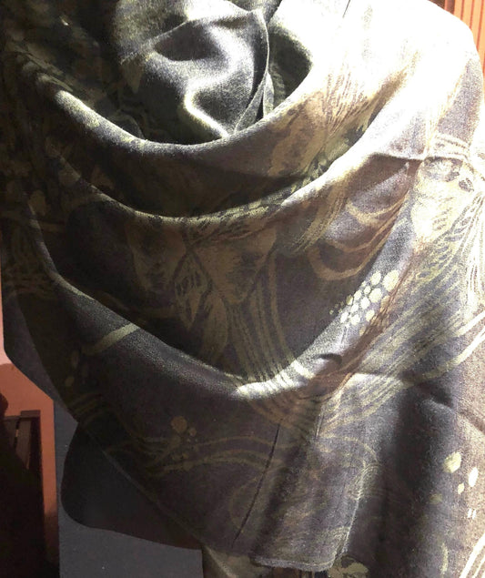Vintage Paisley Brocade Pashmina Scarf Wrap