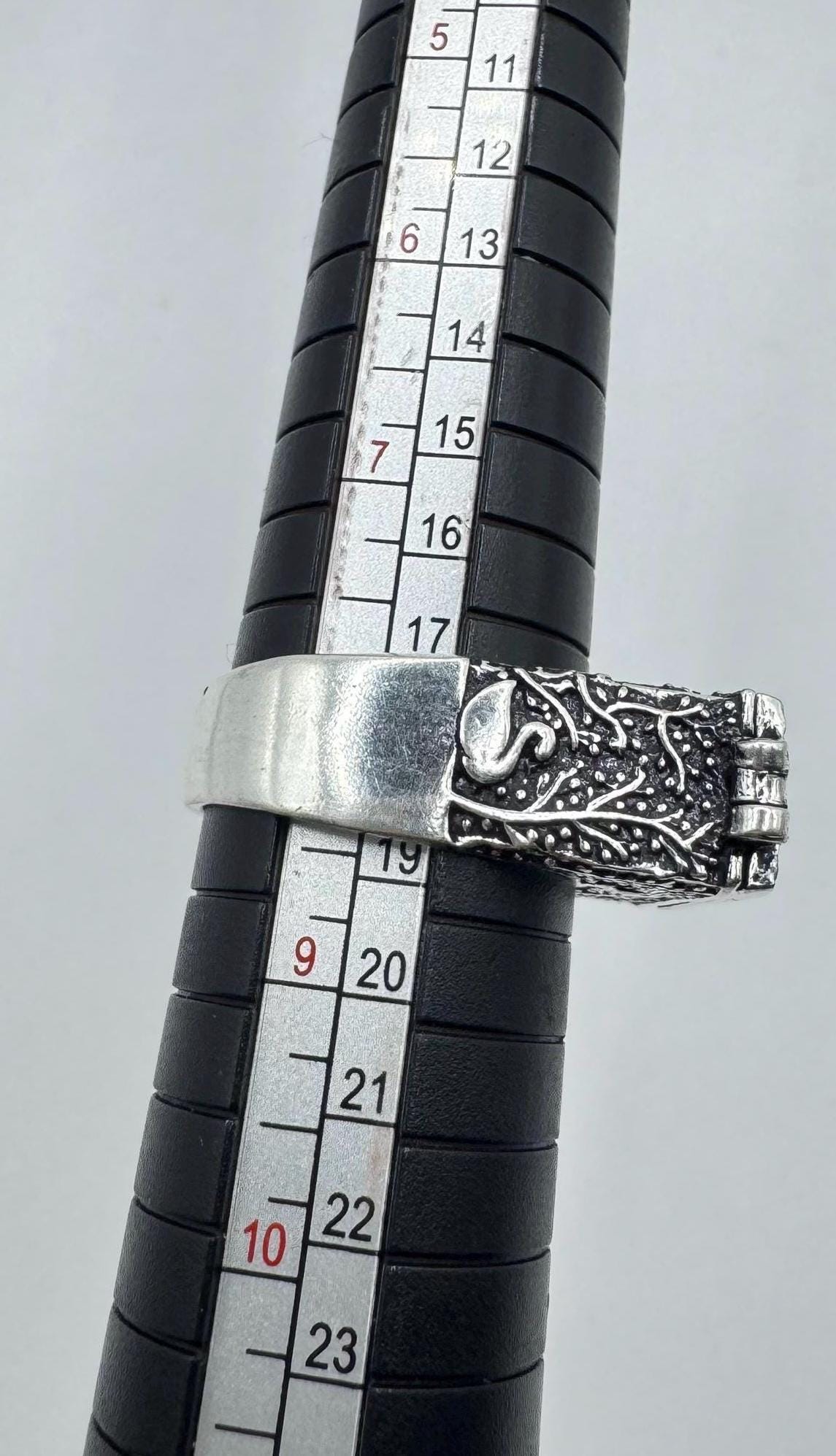 Vintage Silver Bronze Snake Serpent Poison Pillbox Ring