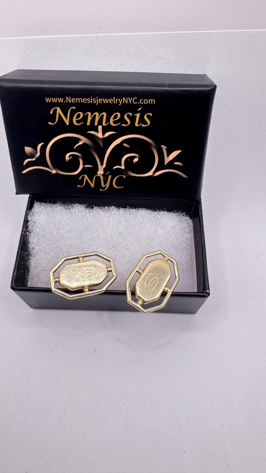 Vintage Golden S Cuff Links