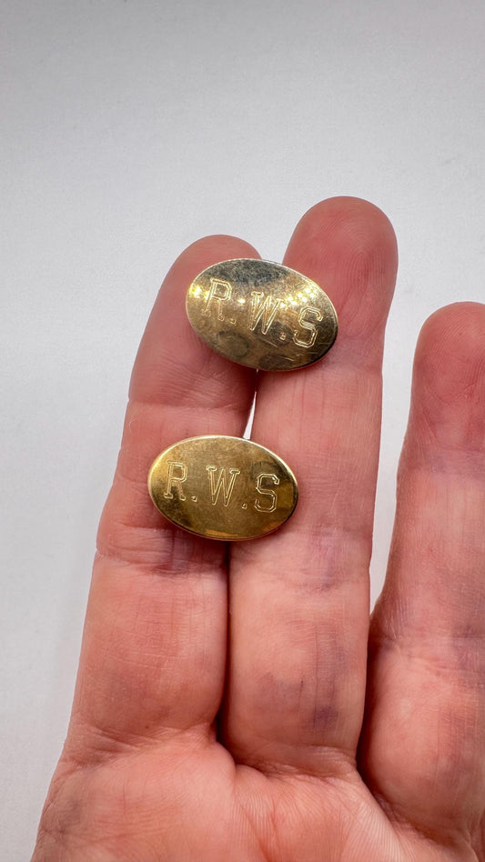 Vintage RSW Gold Filled Cuff Links