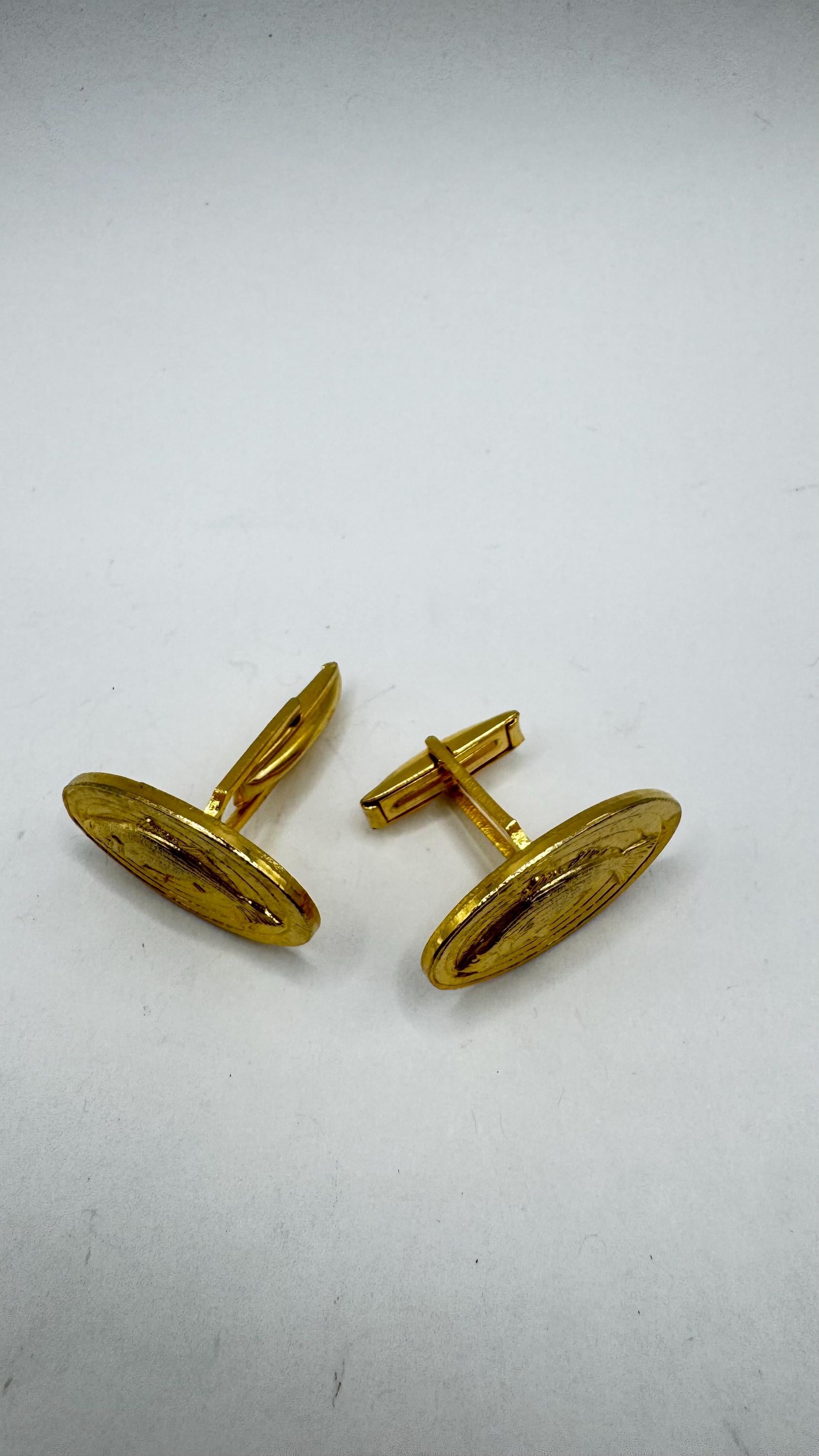 Vintage Fish Gold Filled Cuff Links