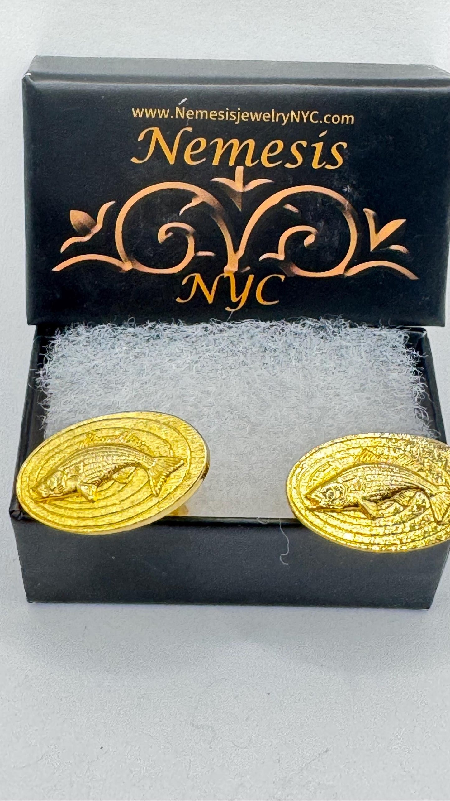 Vintage Fish Gold Filled Cuff Links