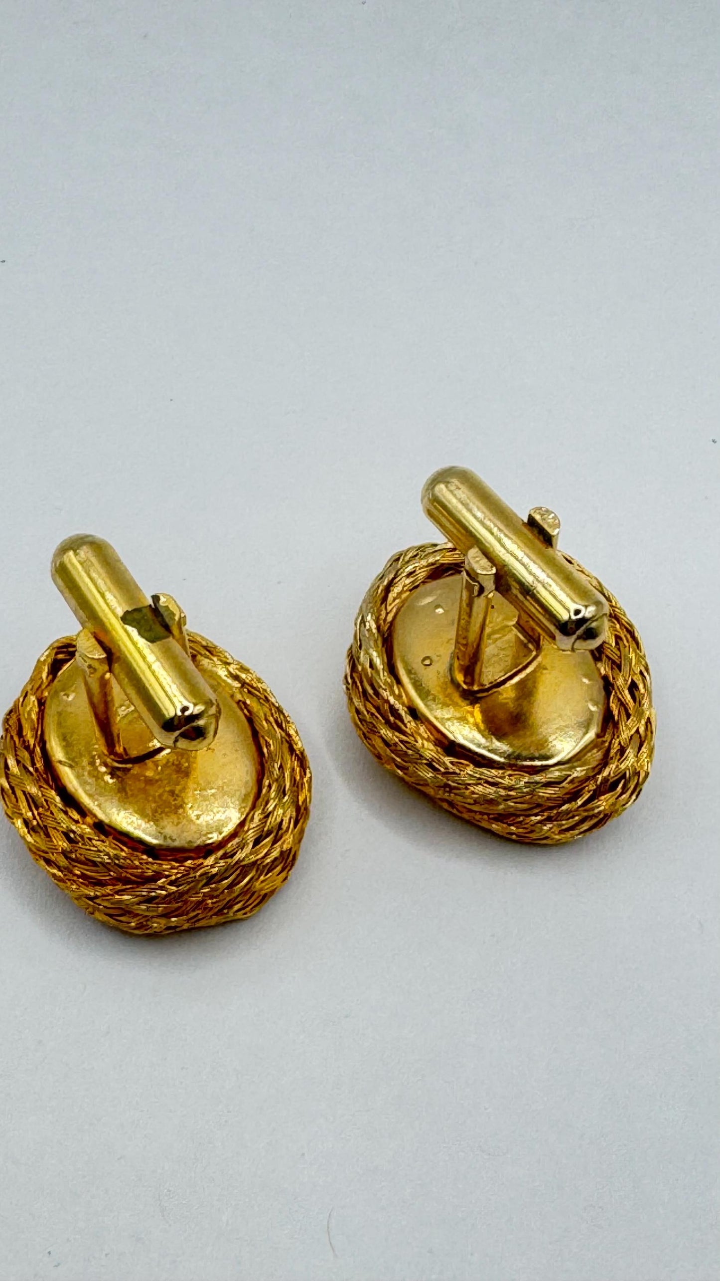 Vintage deco, gold tigers eye cufflinks Cuff Links