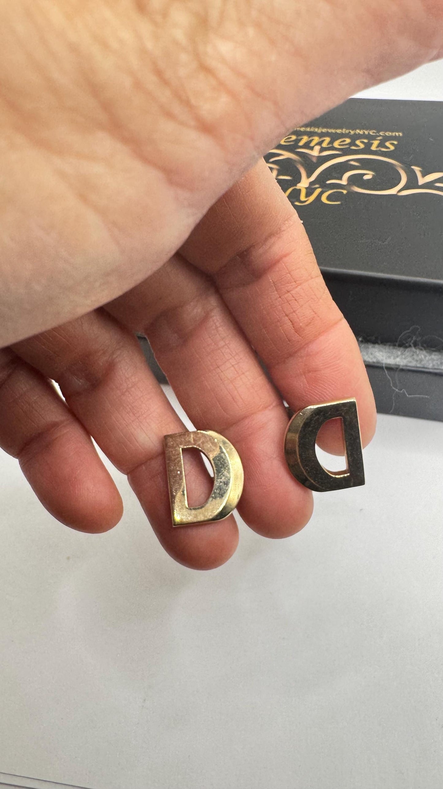 Vintage Golden Monogram D Innitial Cuff Links