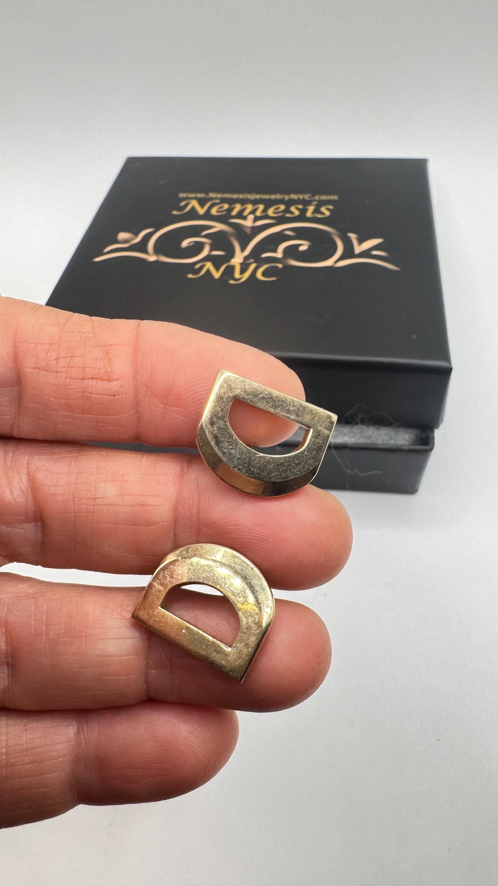 Vintage Golden Monogram D Innitial Cuff Links