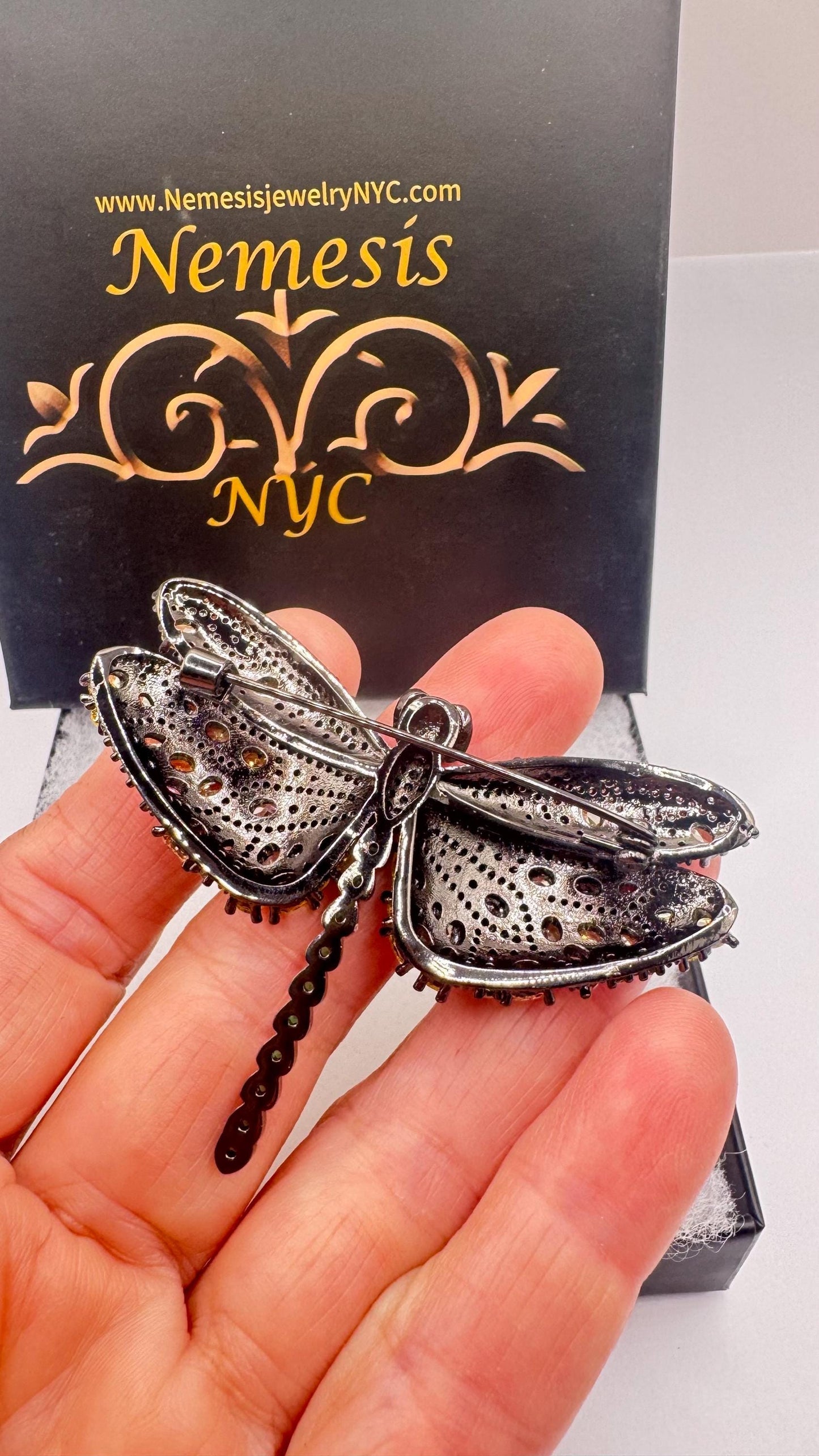 Vintage Red Crystal Gothic Styled Silver Finished Butterfly Choker Necklace Broach