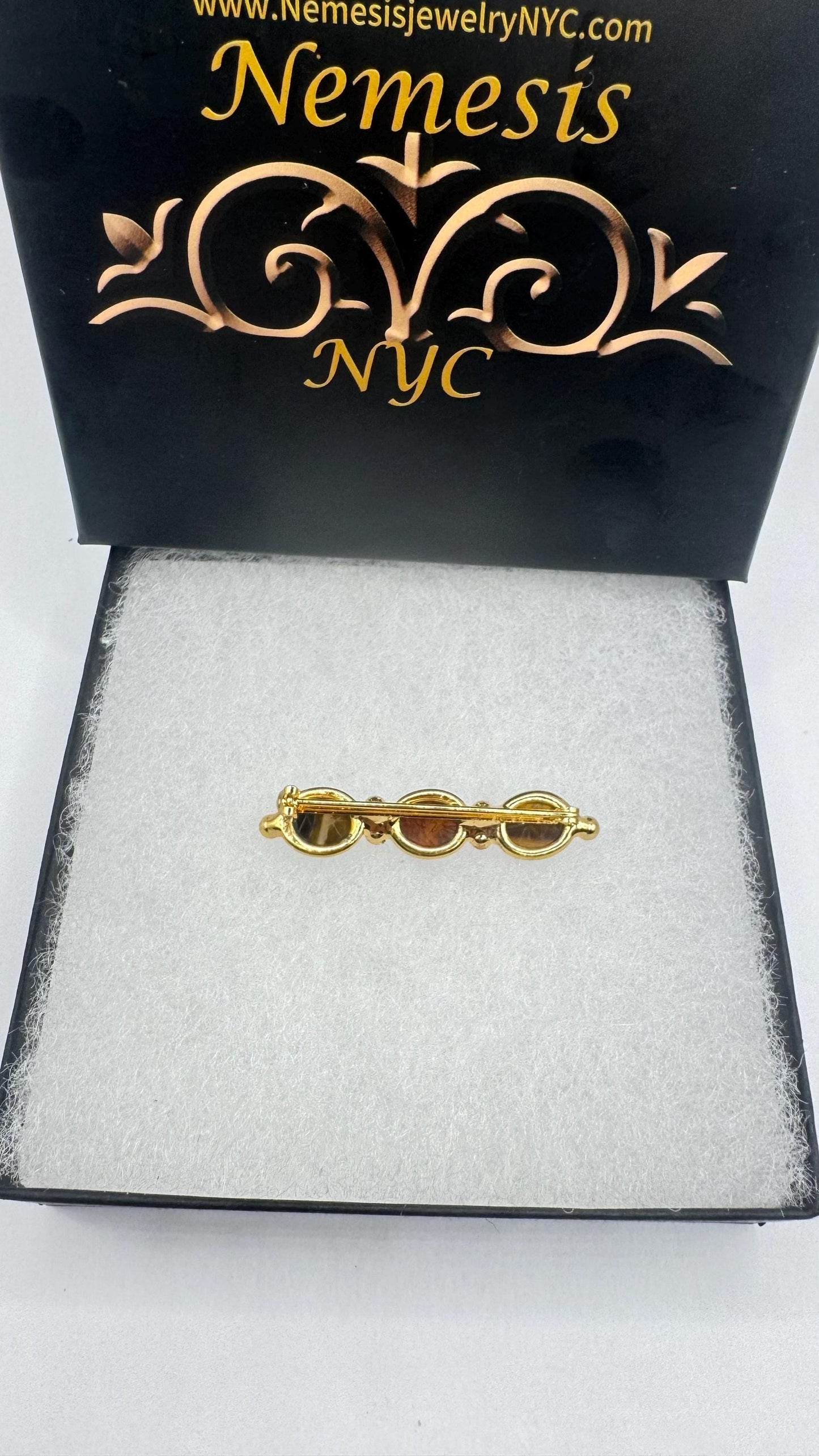 Vintage Scarab Carved Yellow Gold Filled Brooch Pin