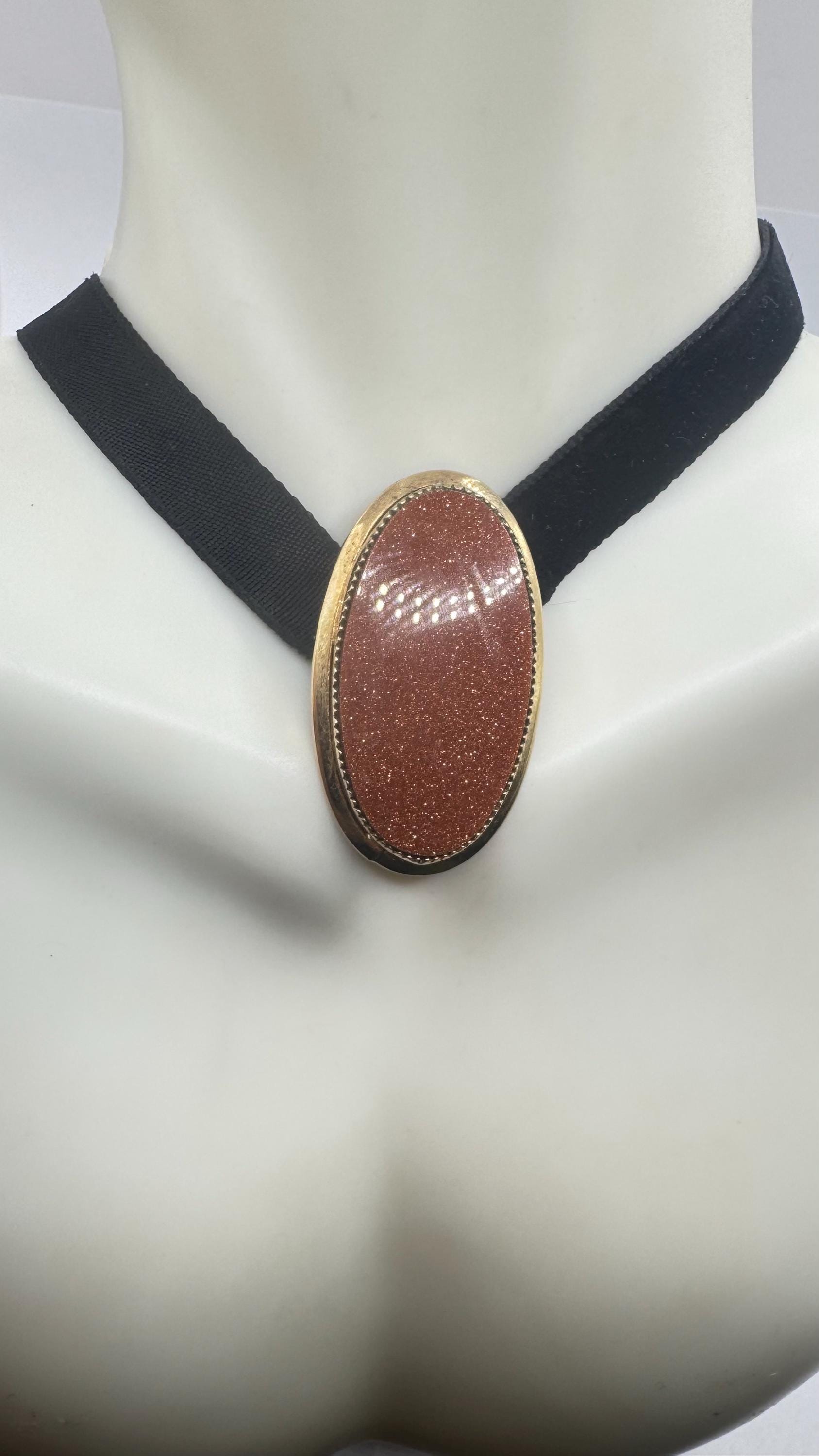 Vintage Goldstone Yellow Gold Filled Brooch Pin