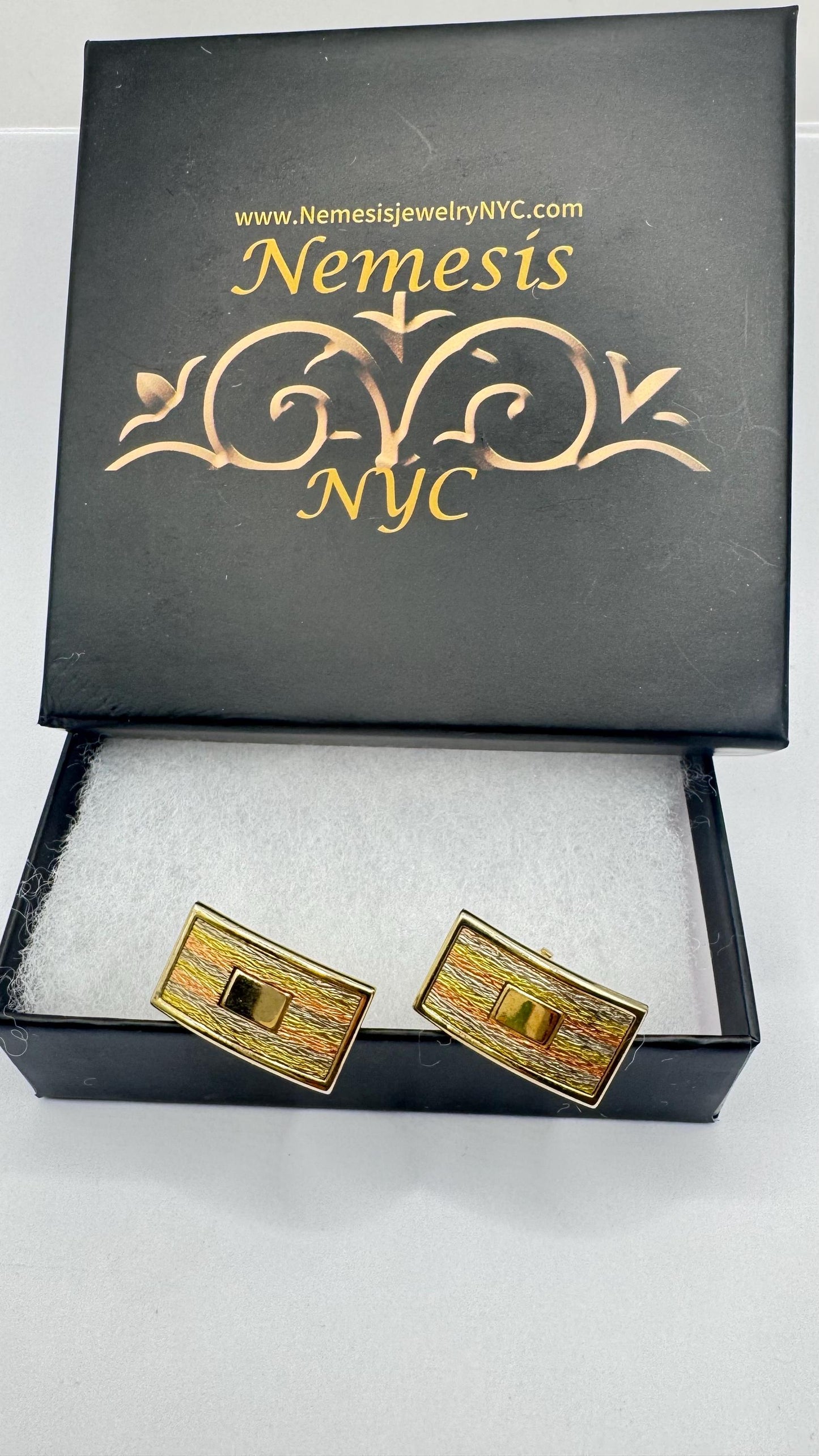 Vintage Golden Monogram Innitial Cuff Links
