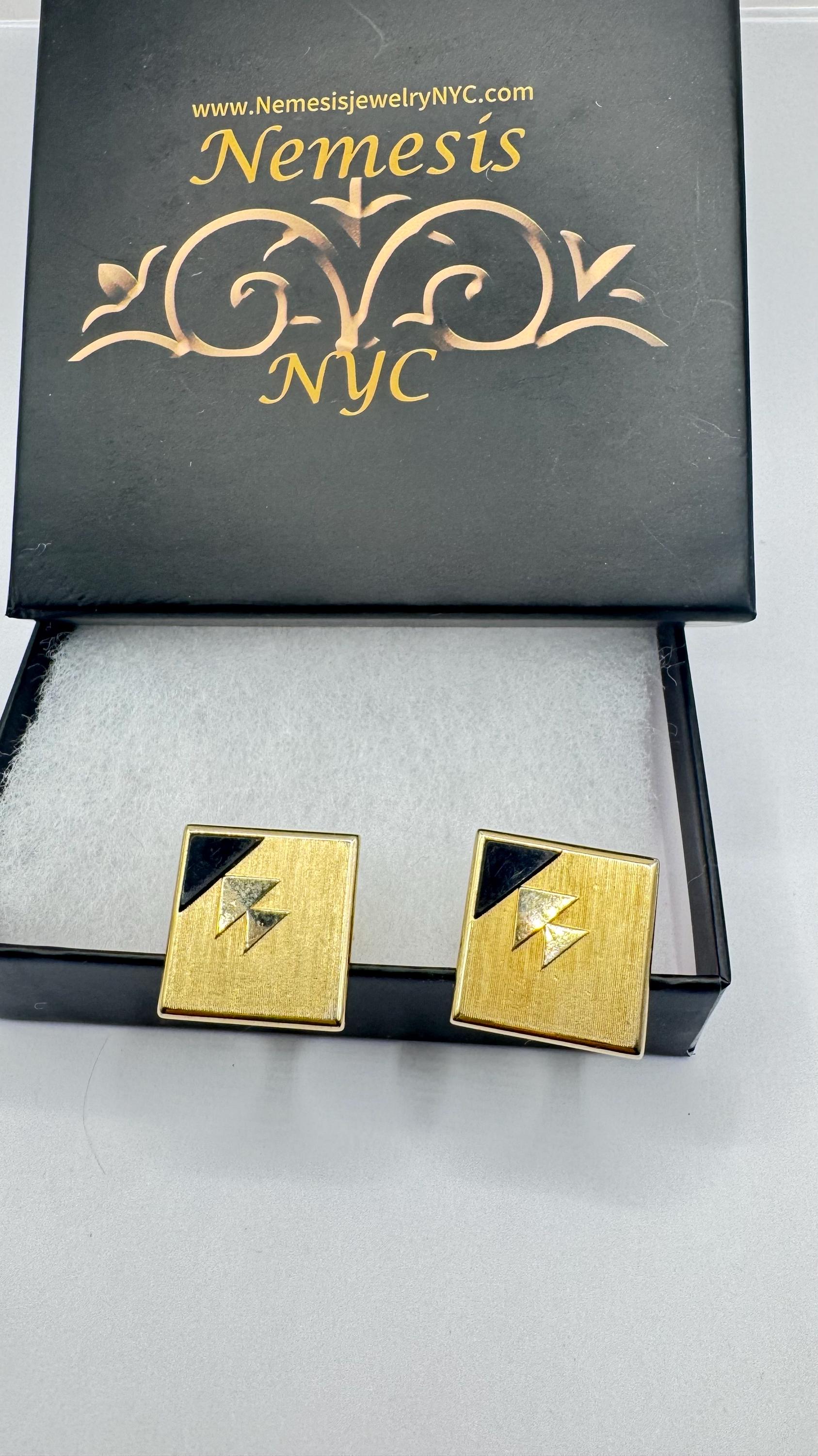 Vintage Golden Monogram Innitial Cuff Links