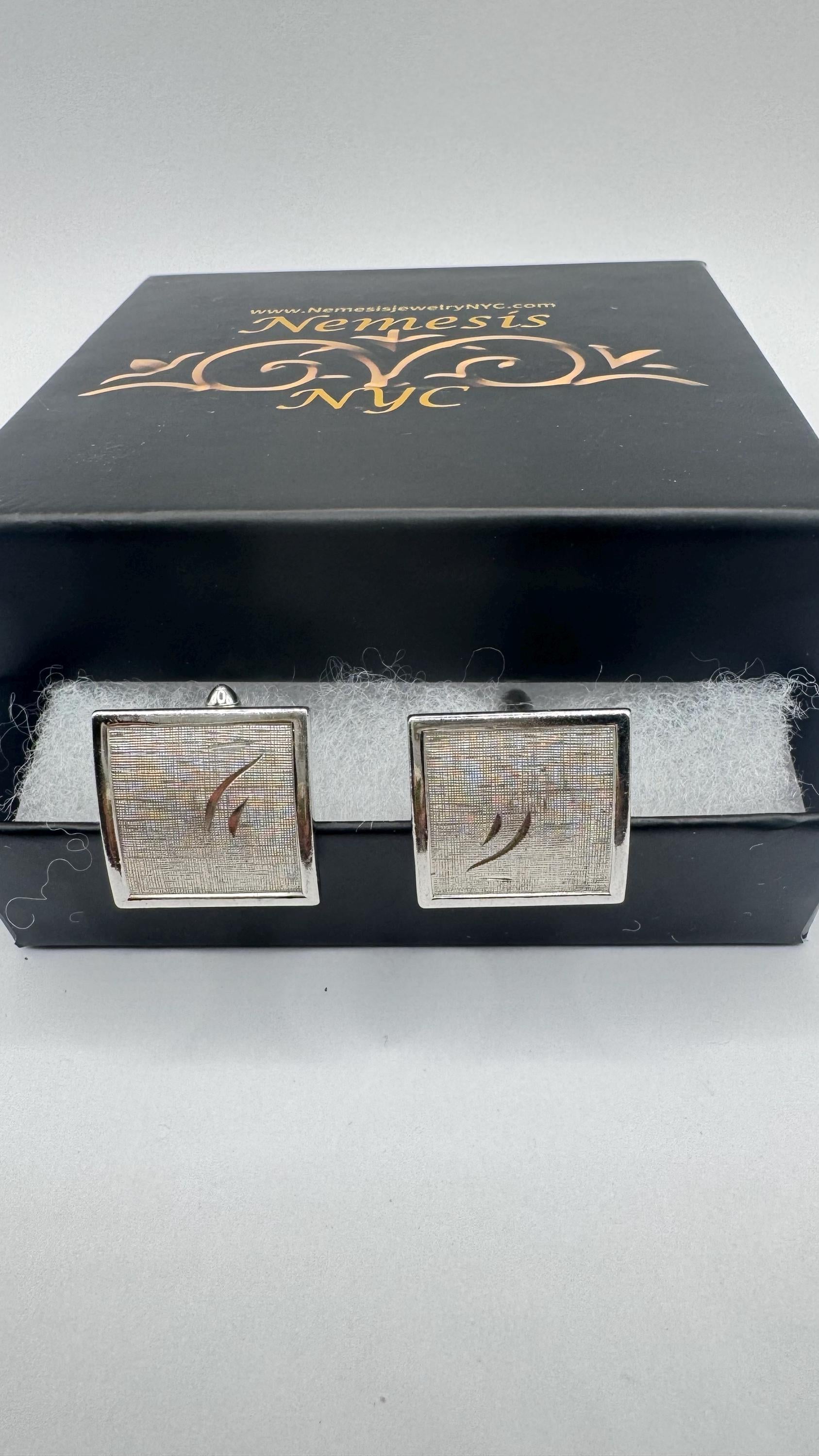 Vintage Golden Monogram Innitial Cuff Links