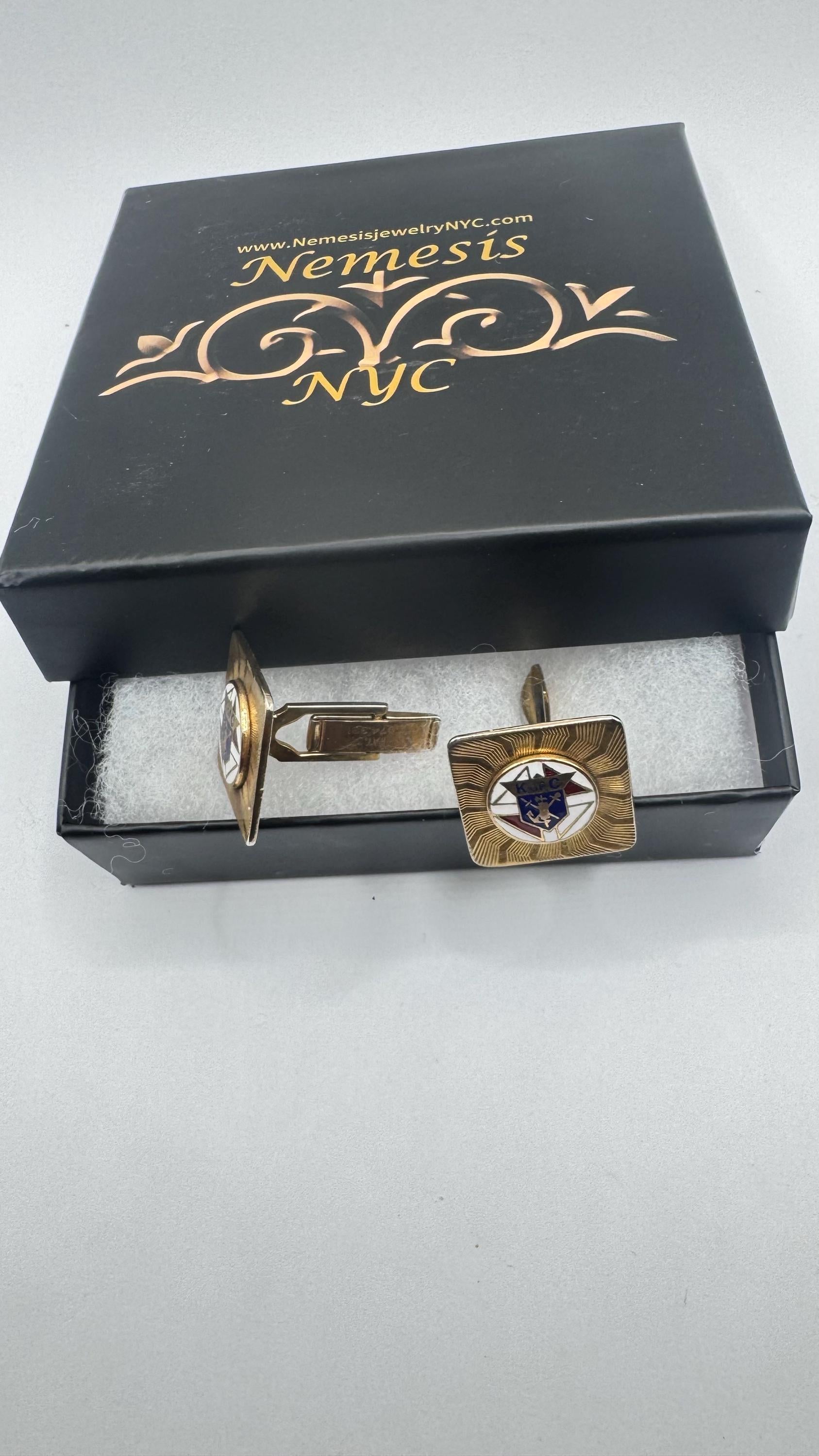 Vintage Golden Knights of Columbus Cuff Links