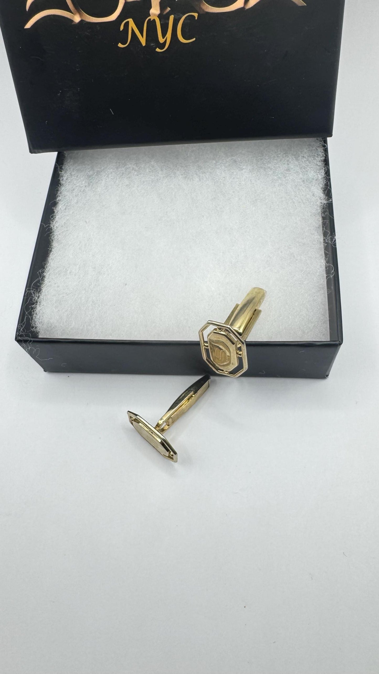 Vintage Golden Monogram R Innitial Cuff Links