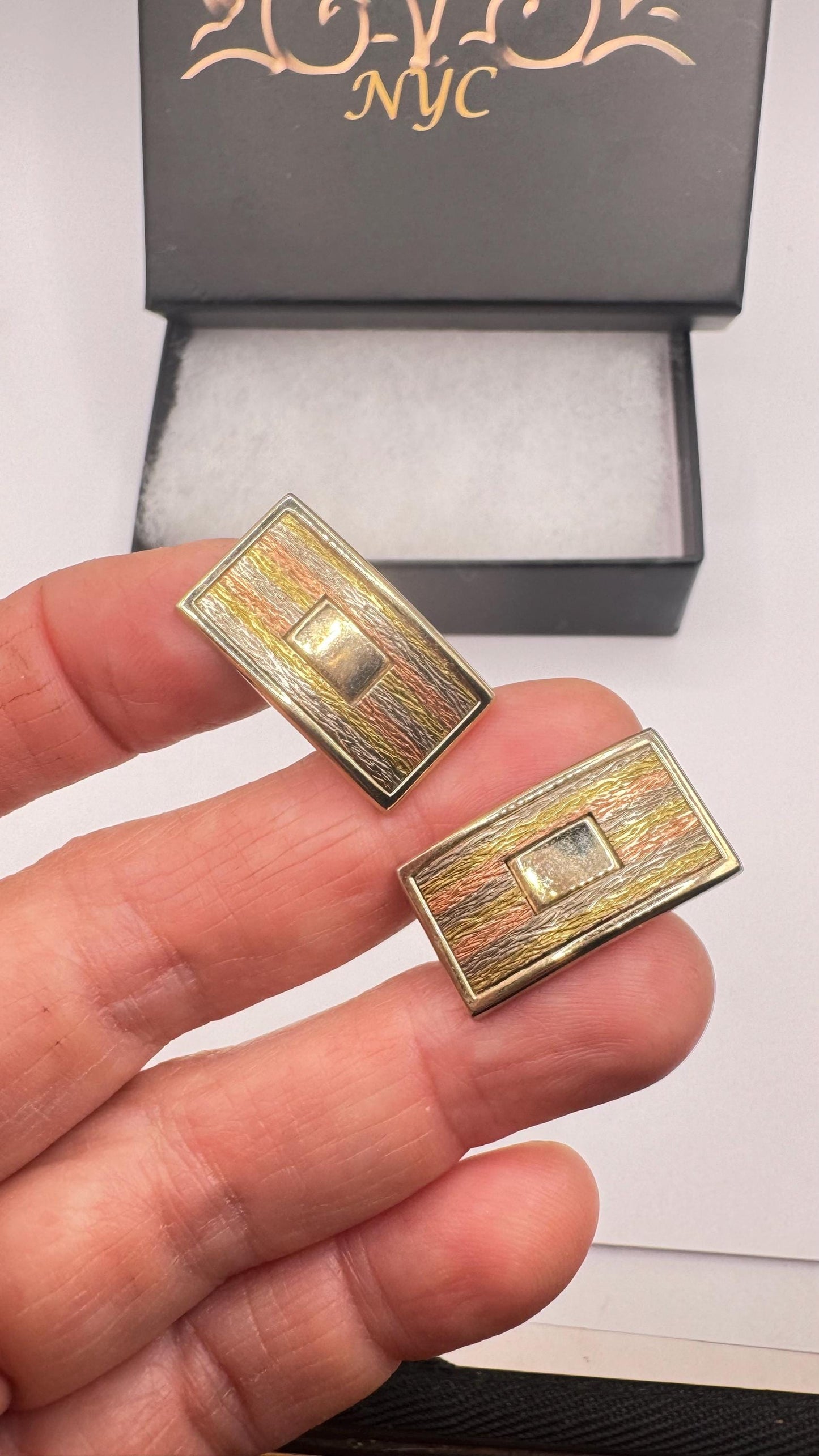 Vintage Golden Monogram Innitial Cuff Links