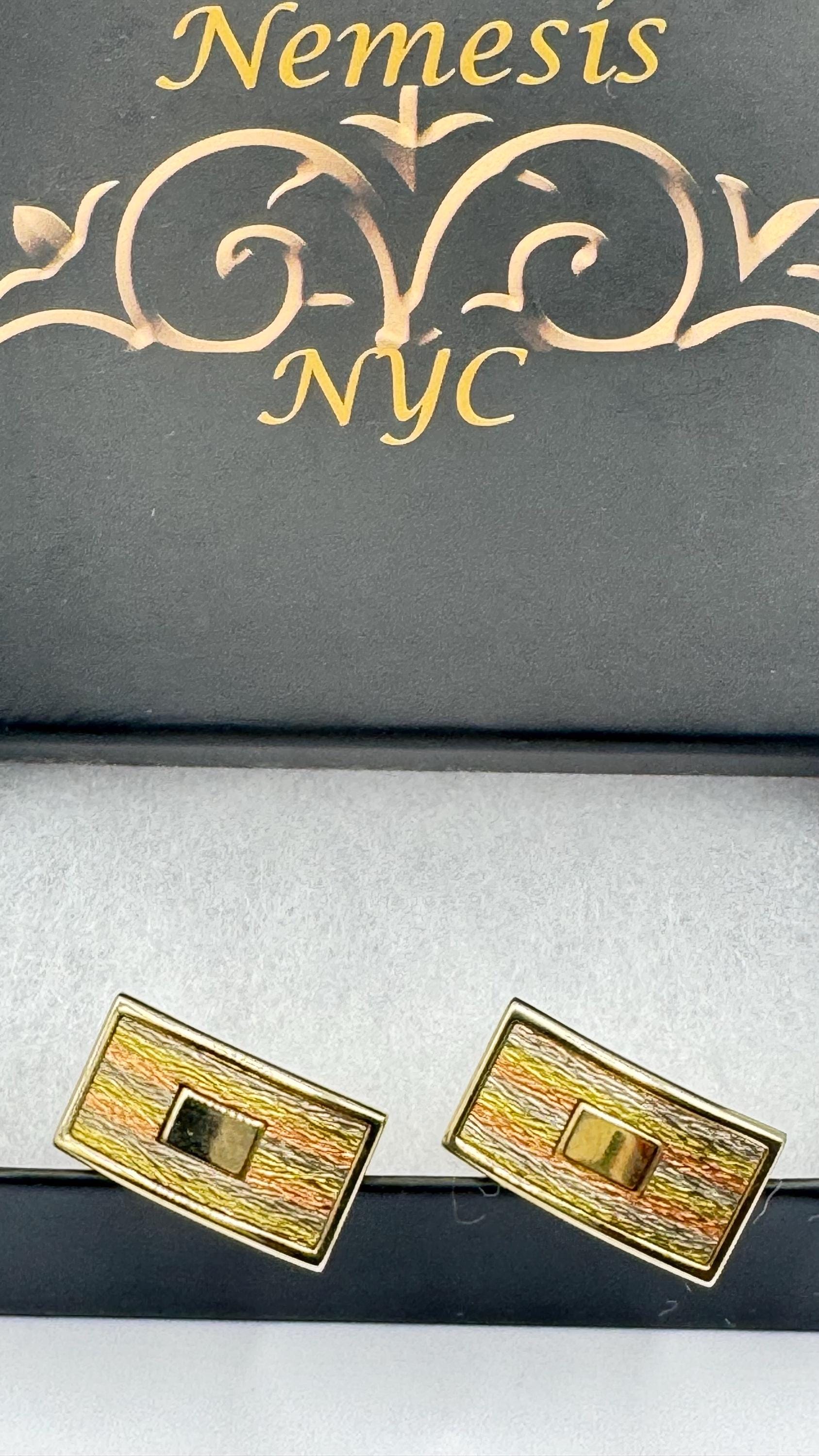 Vintage Golden Monogram Innitial Cuff Links