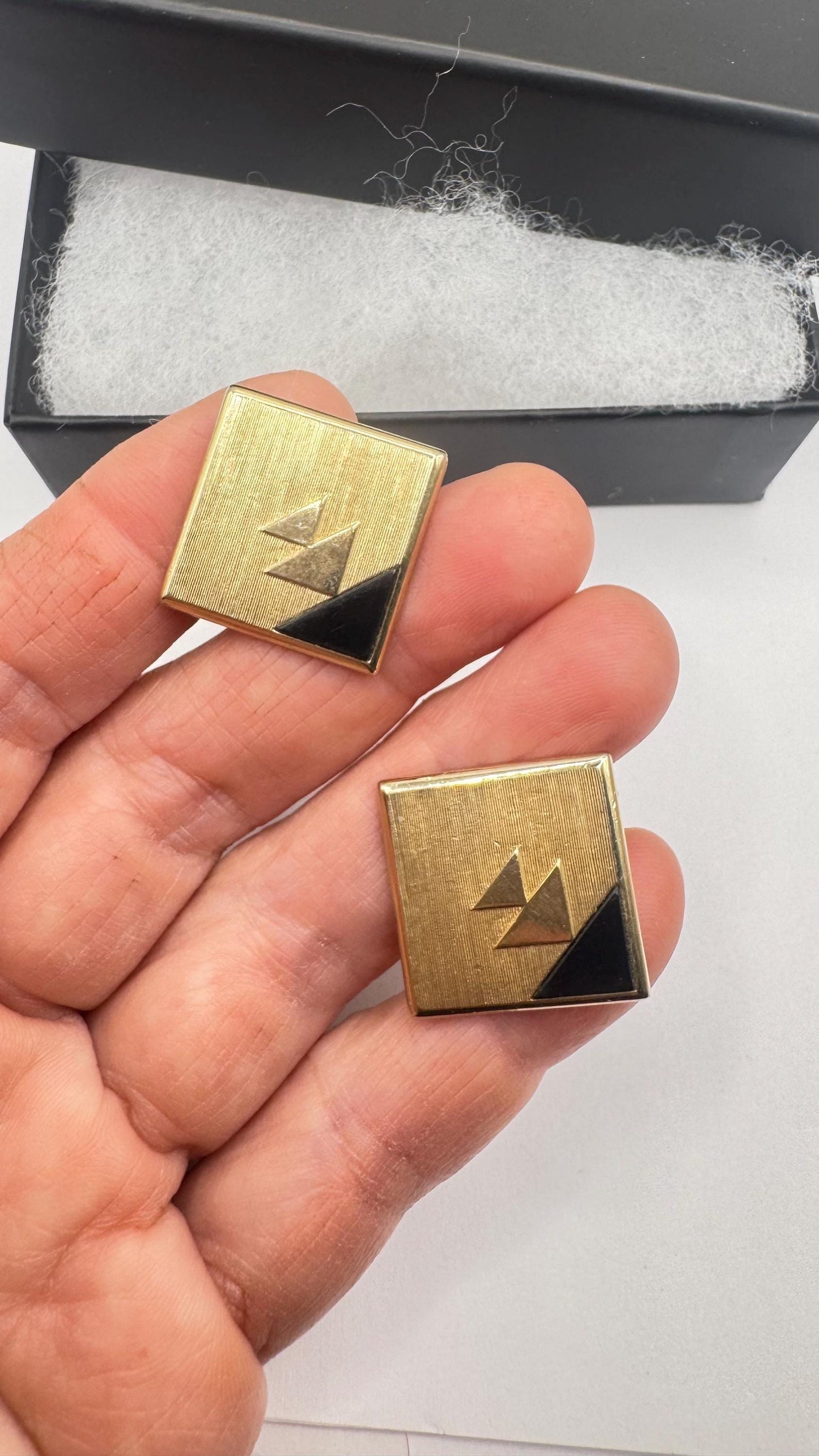 Vintage Golden Monogram Innitial Cuff Links