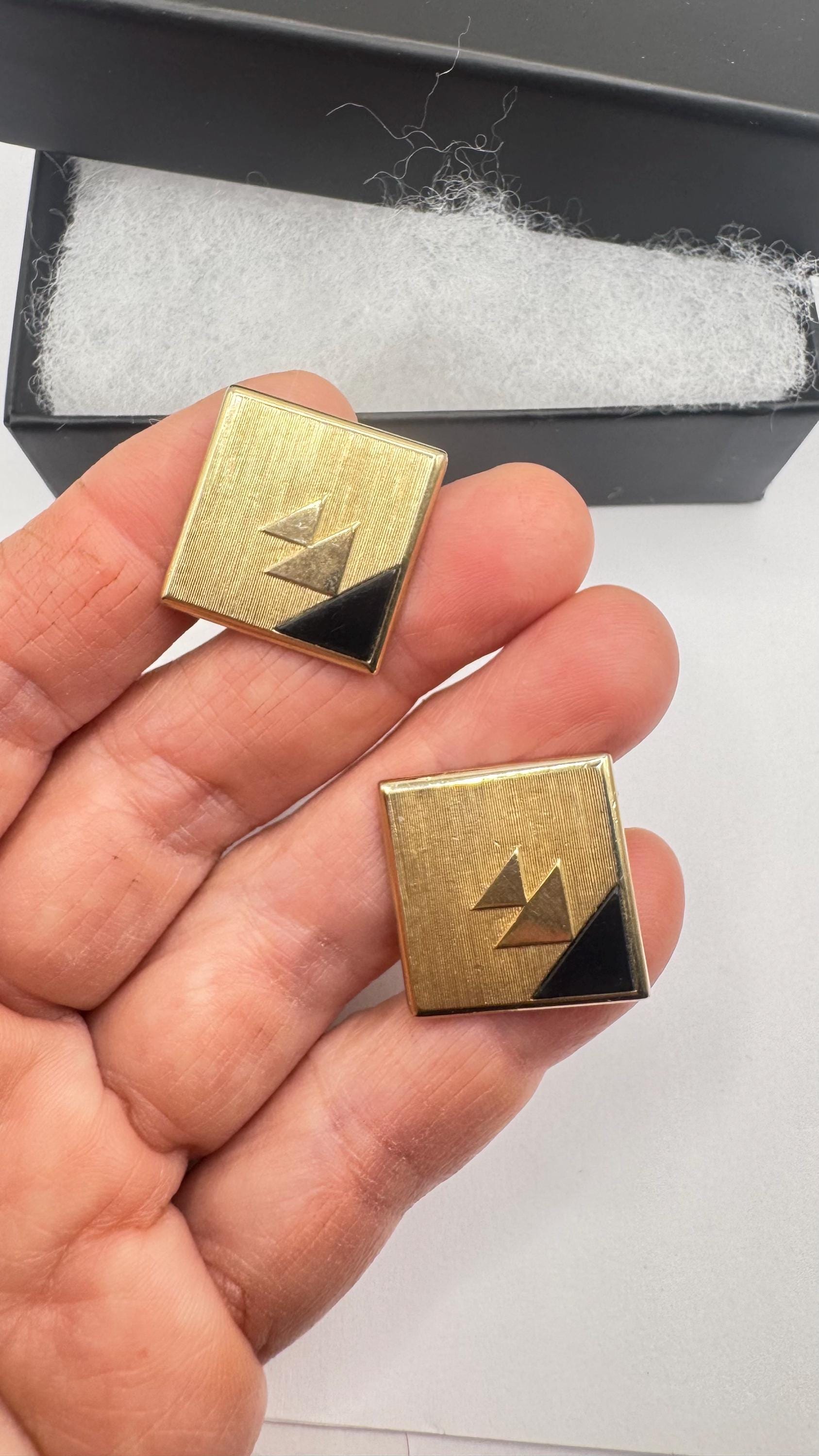 Vintage Golden Monogram Innitial Cuff Links