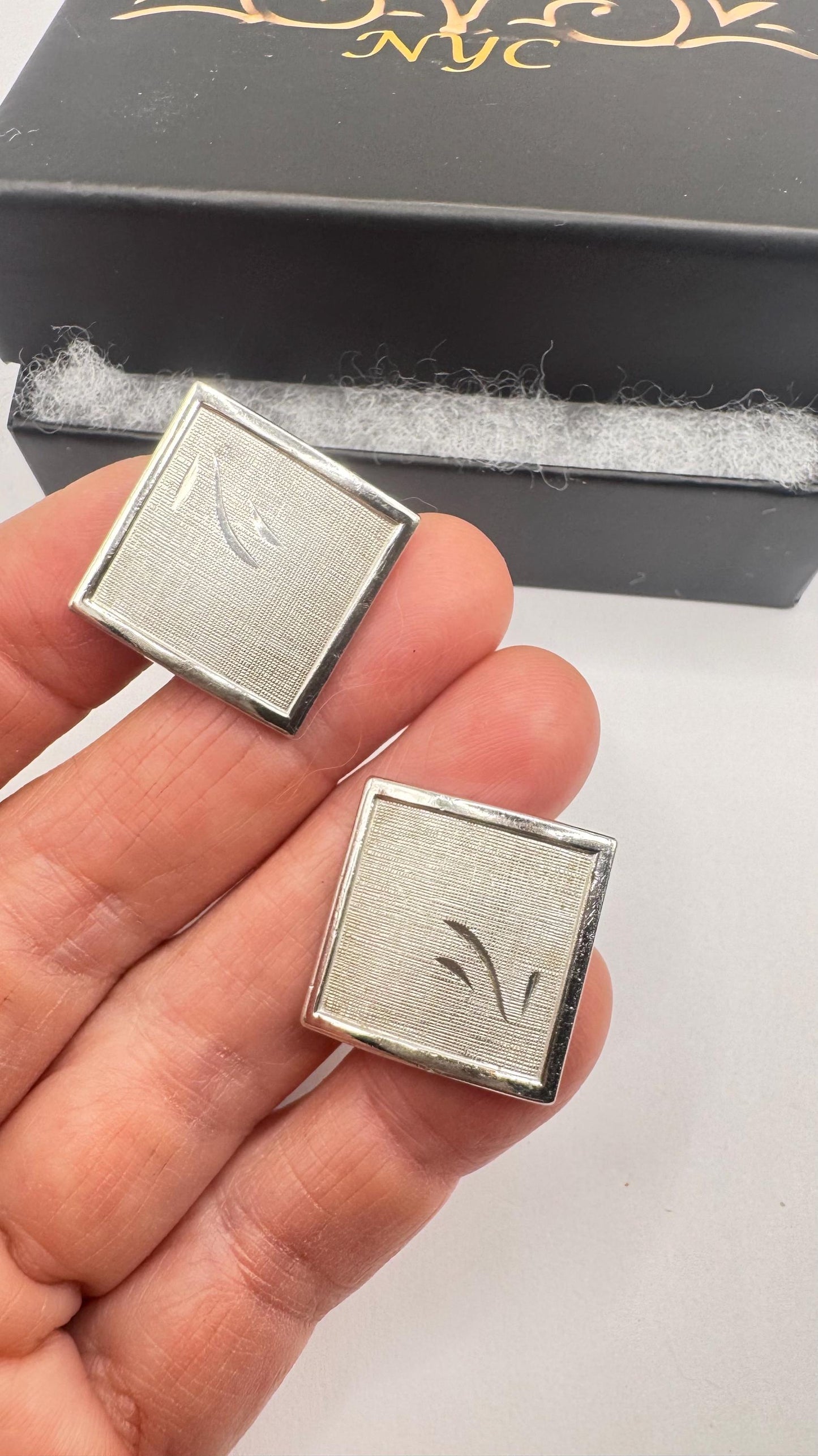 Vintage Golden Monogram Innitial Cuff Links