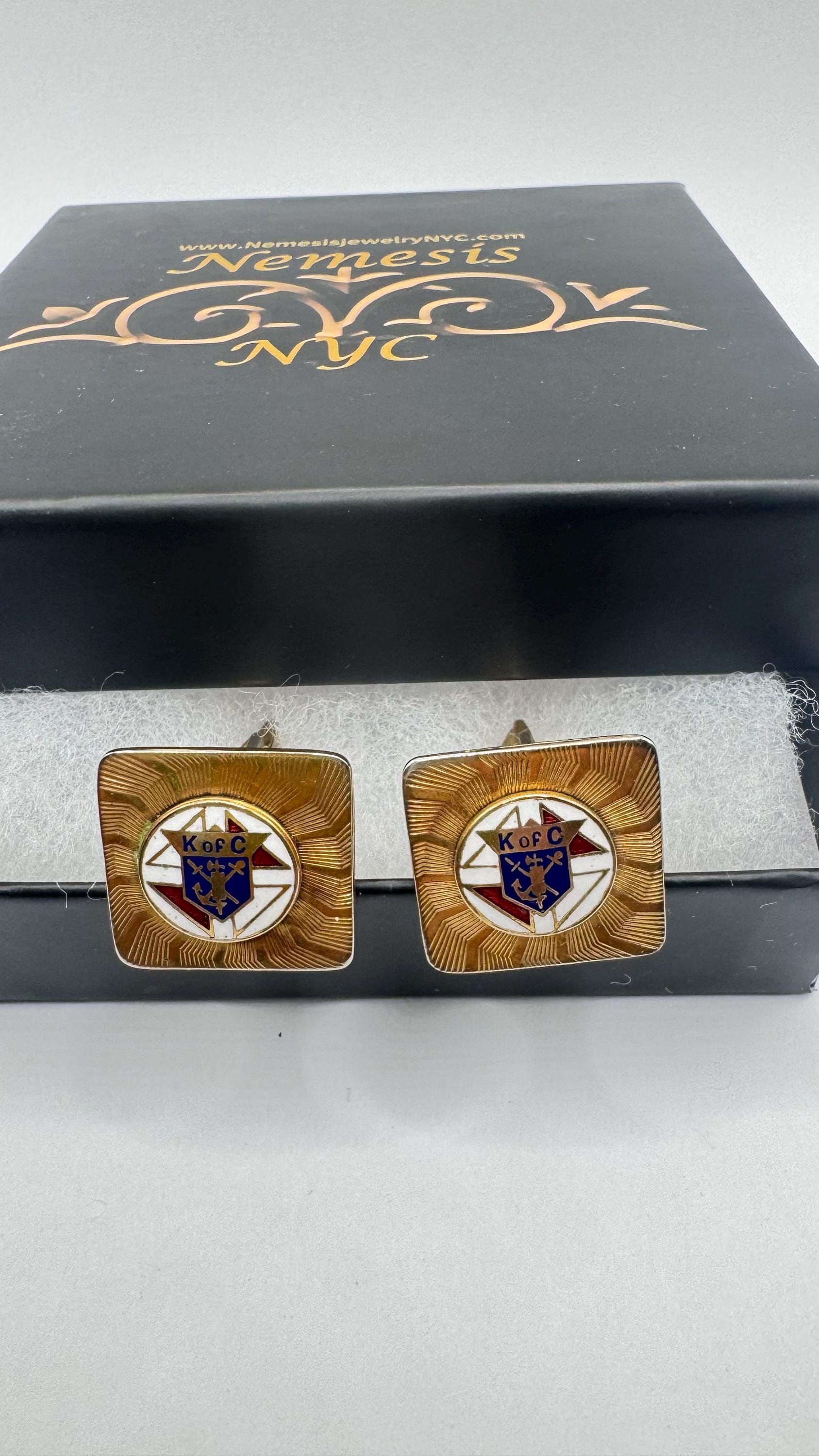 Vintage Golden Knights of Columbus Cuff Links