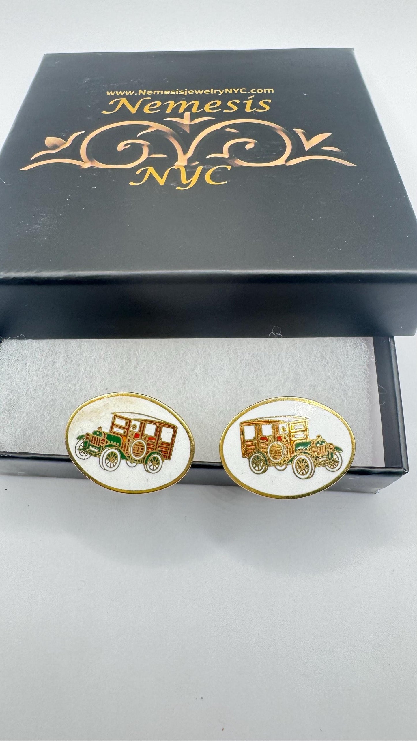Vintage Golden model T Ford car Cuff Links