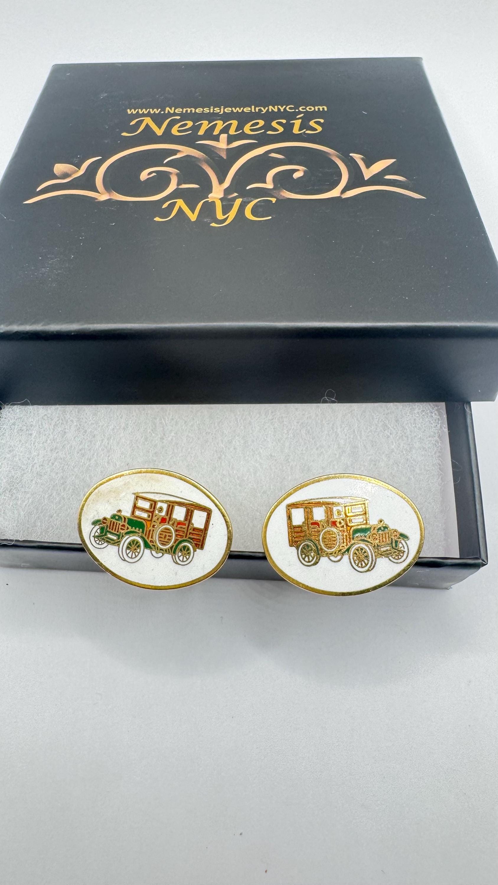 Vintage Golden model T Ford car Cuff Links