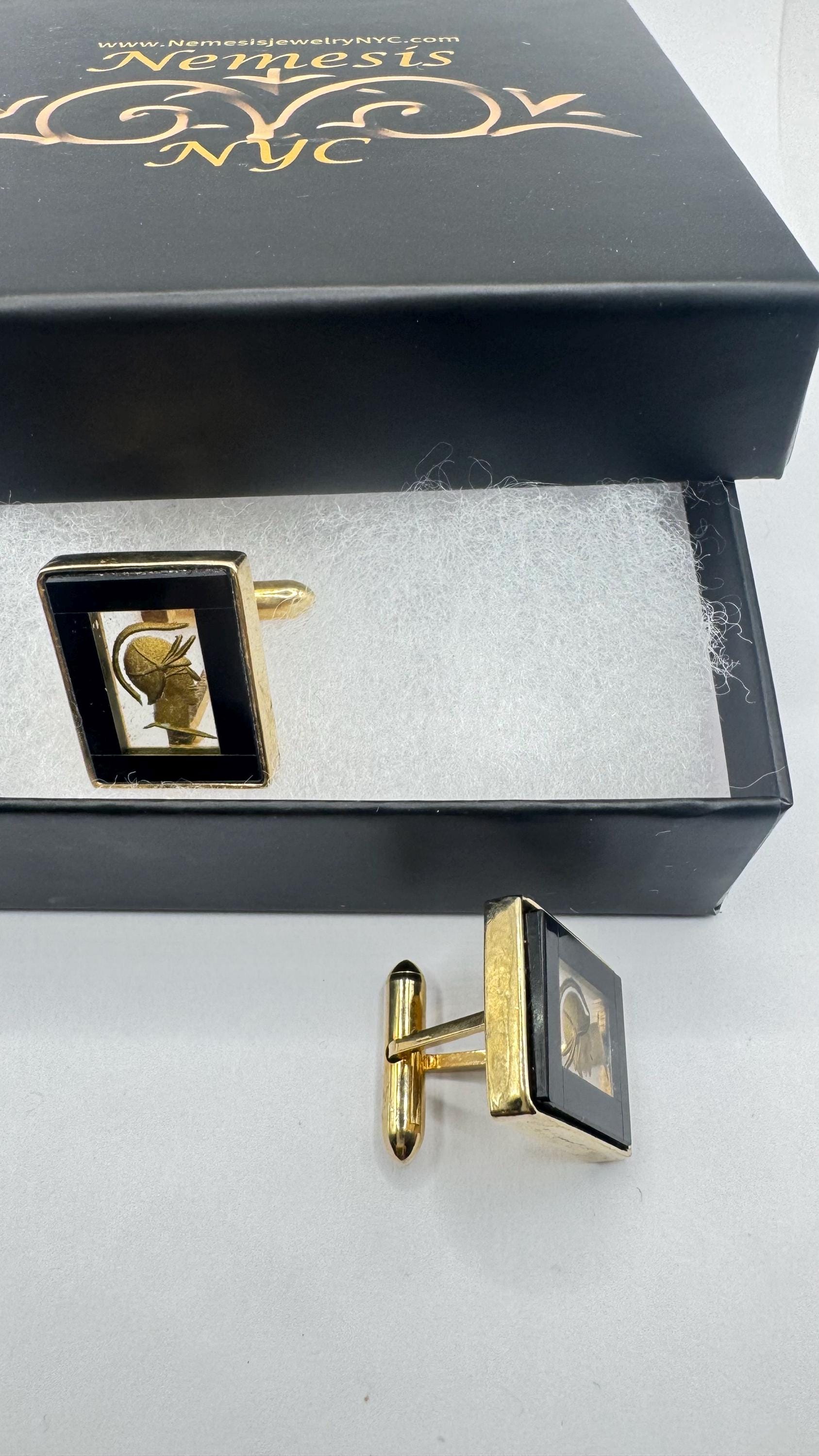 Vintage Golden intaglio Cuff Links