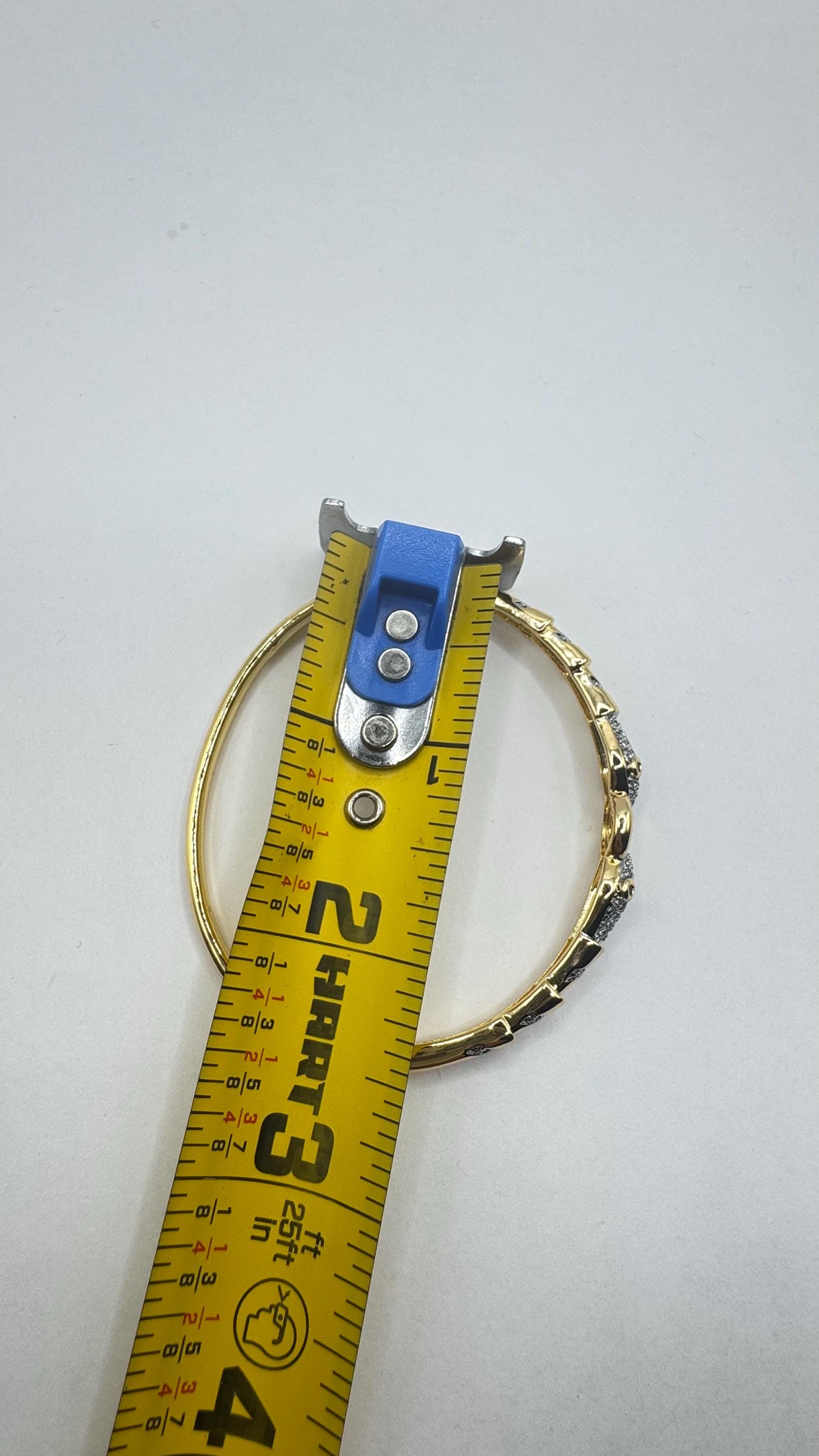 Vintage Snake Bangle Bracelet Gold filled Green Crystal Eyes