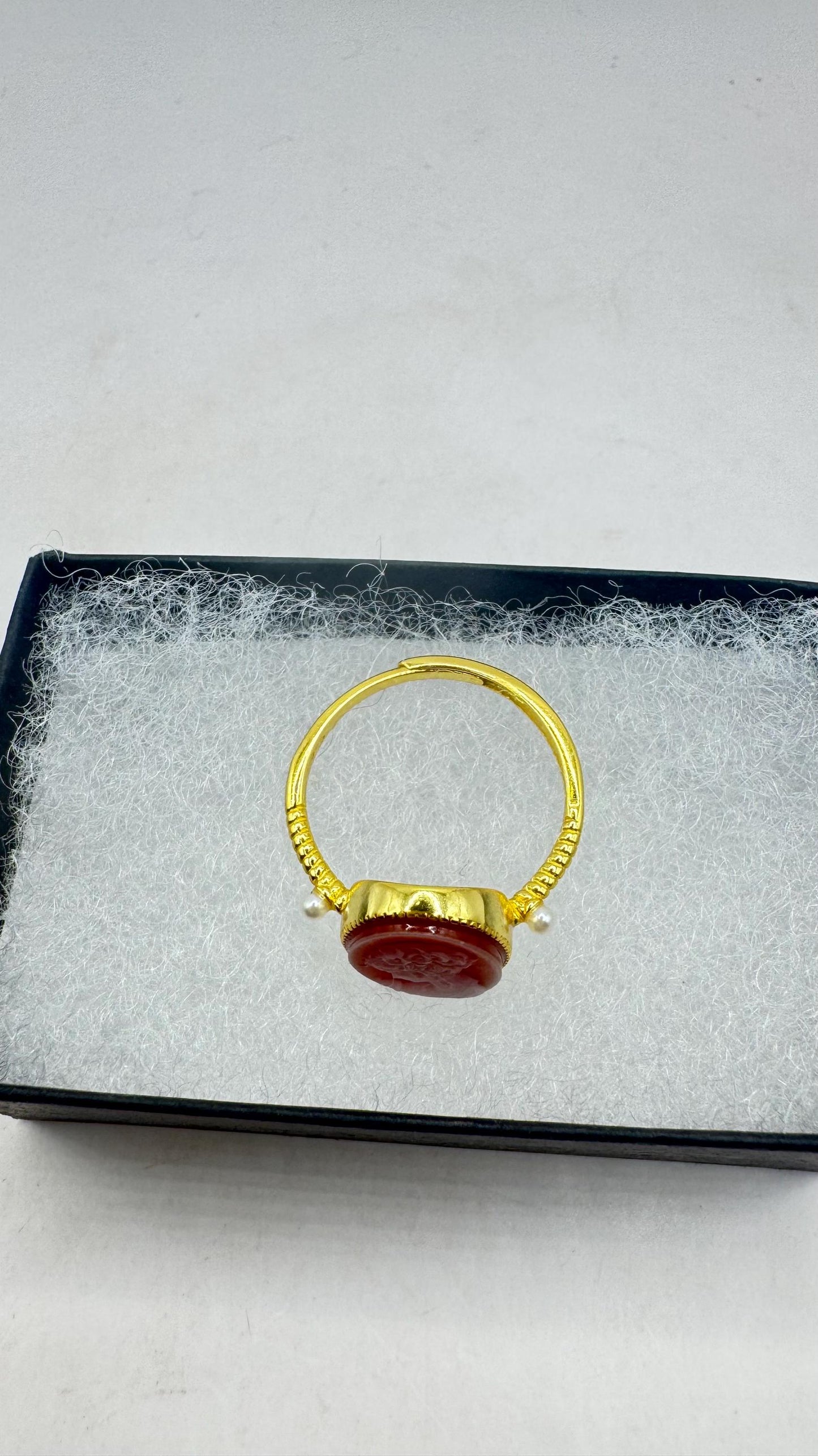 Vintage Cameo 925 Sterling Silver Cocktail Ring