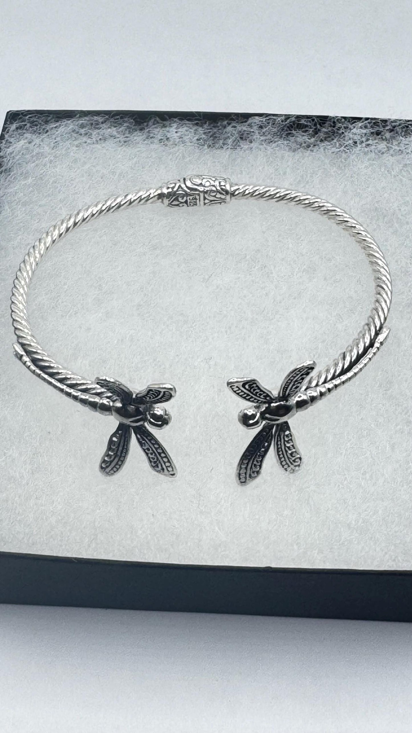 Vintage 925 Sterling Silver Cuff Bangle Bracelet