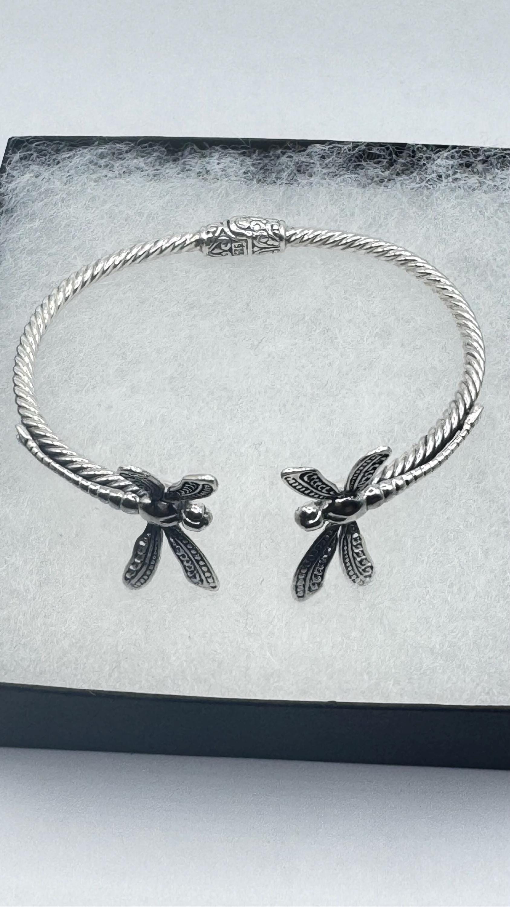 Vintage 925 Sterling Silver Cuff Bangle Bracelet