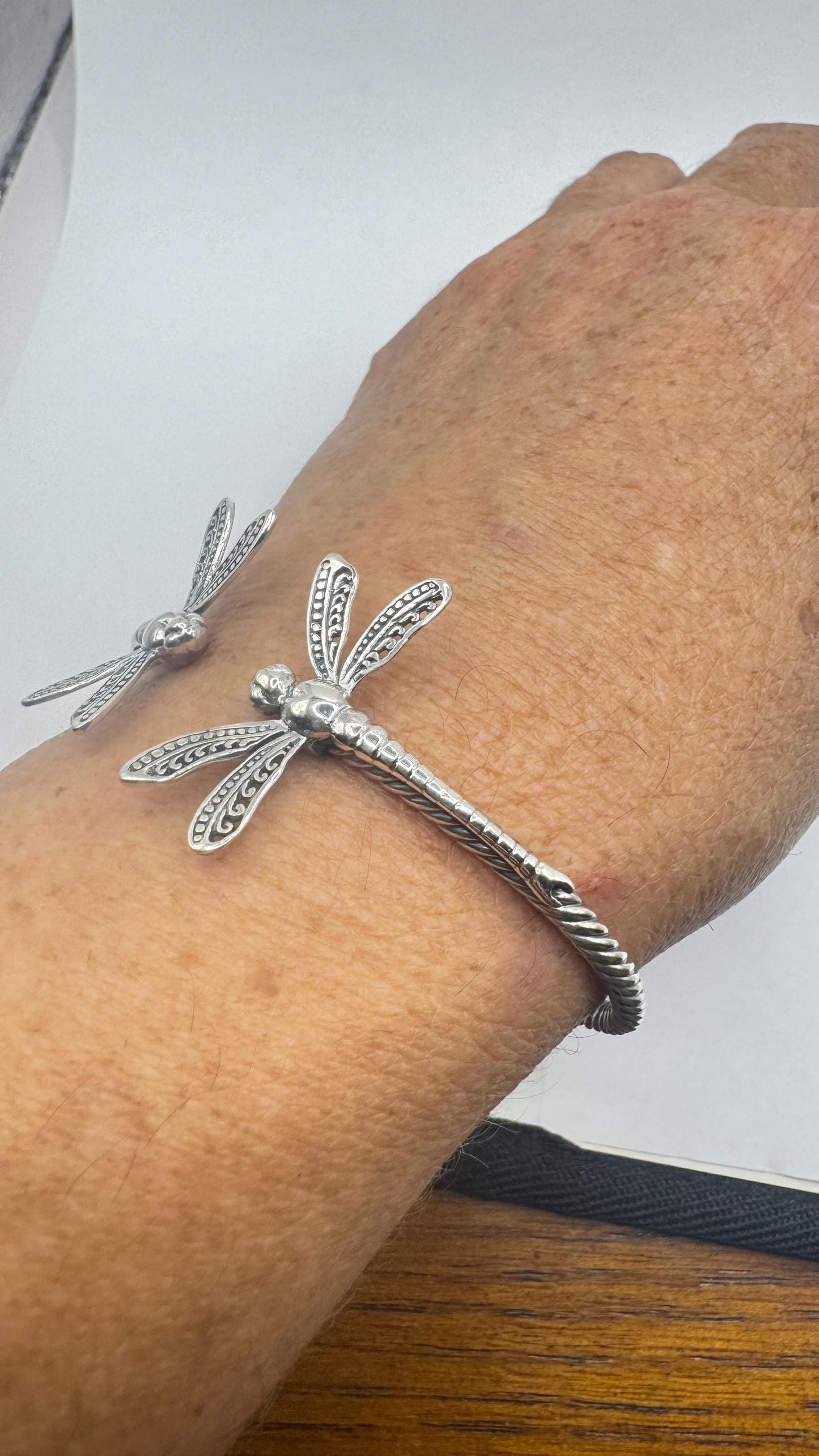 Vintage 925 Sterling Silver Cuff Bangle Bracelet