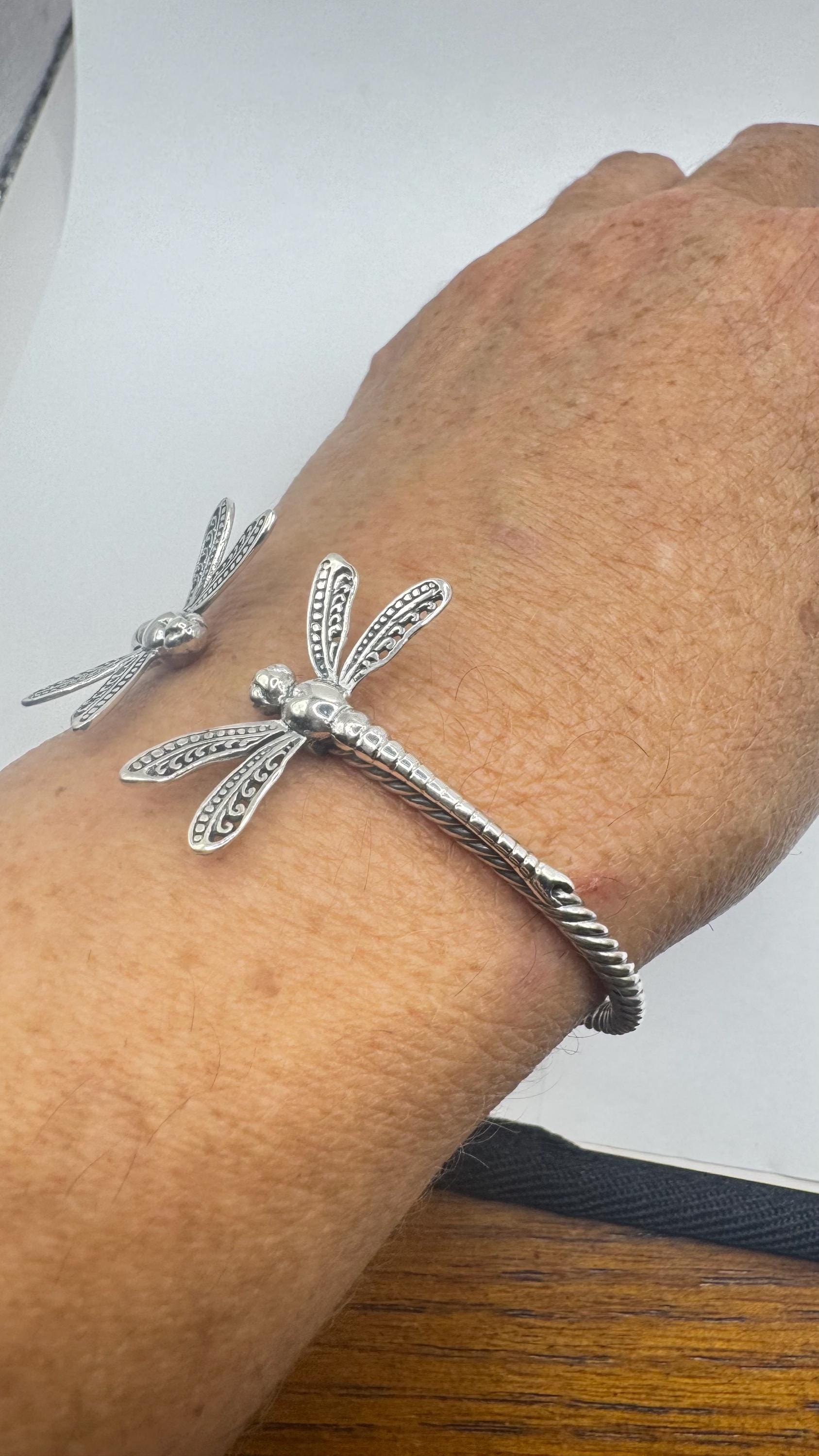 Vintage 925 Sterling Silver Cuff Bangle Bracelet