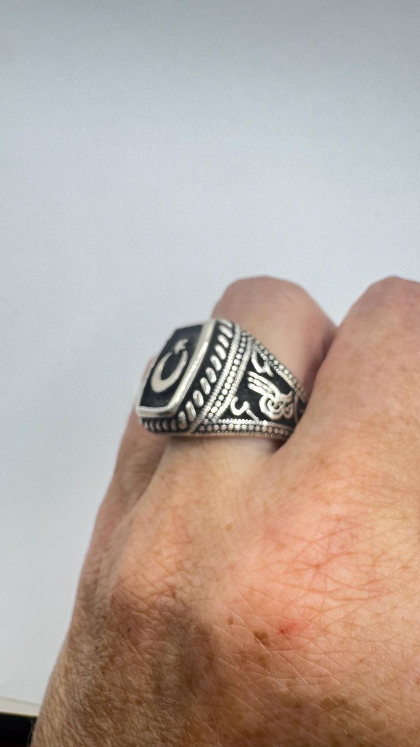 Vintage Star of Islam 925 Sterling Silver Ring