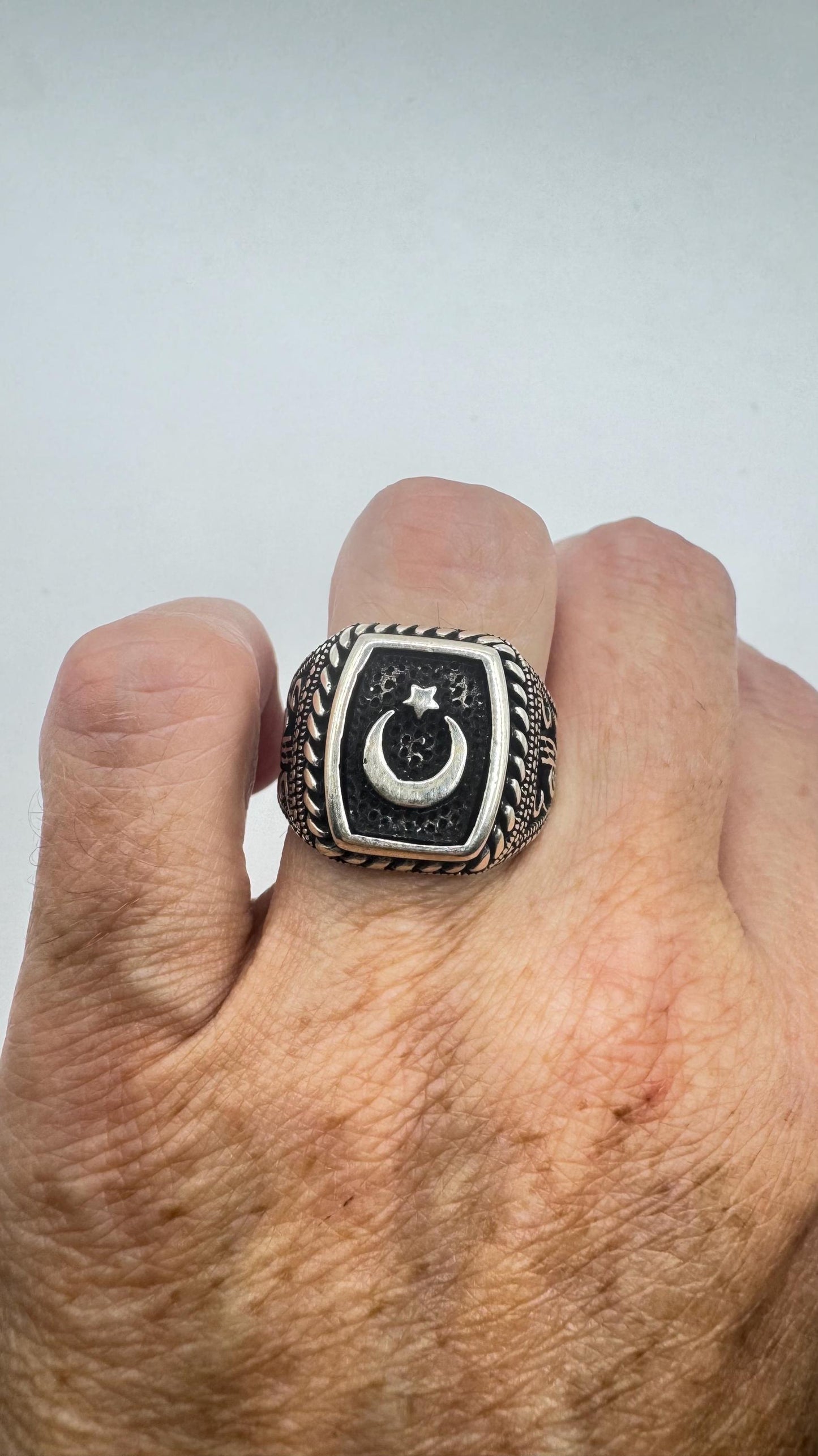 Vintage Star of Islam 925 Sterling Silver Ring